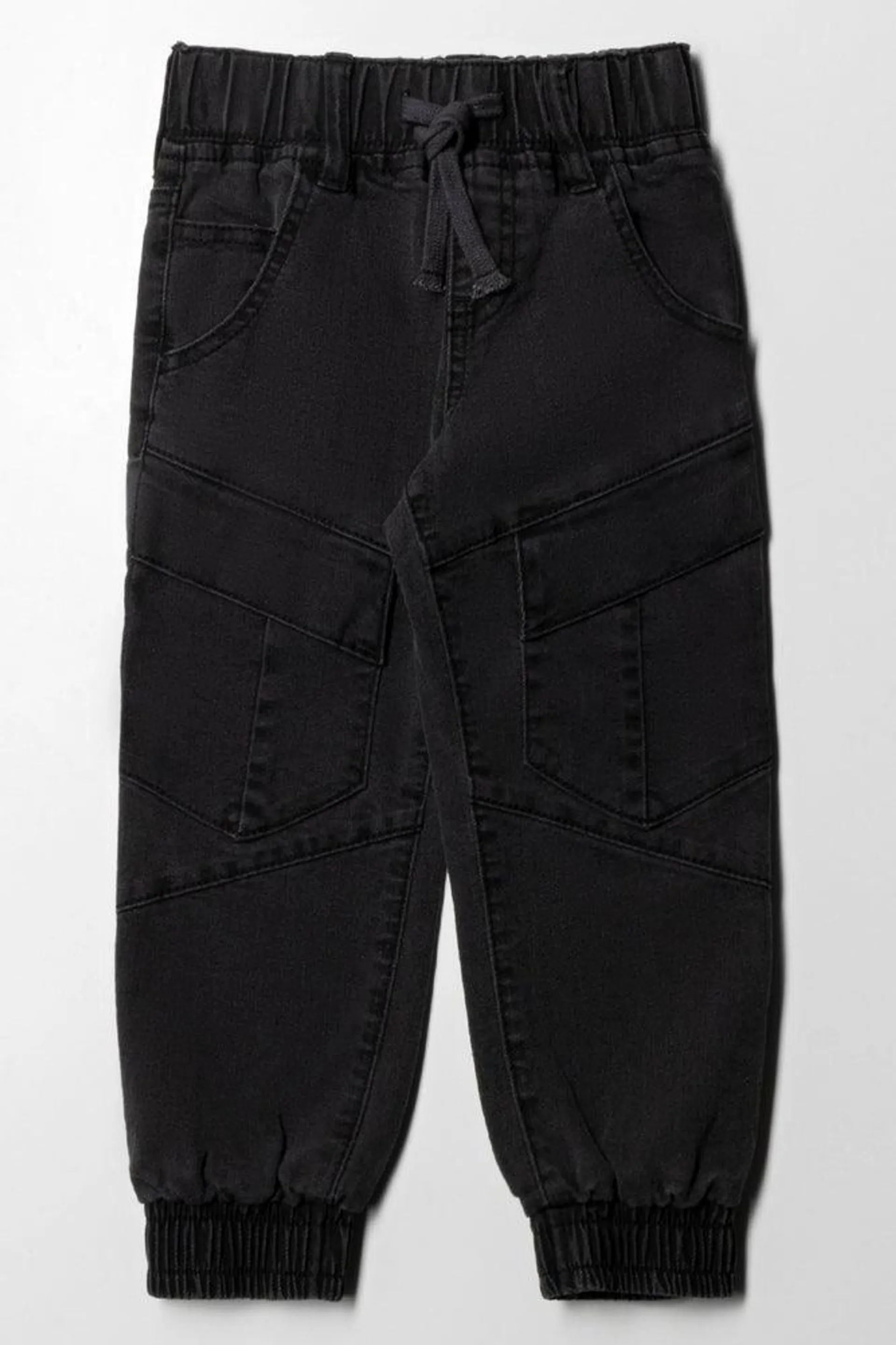 Cargo Jogger Denim Jeans Black