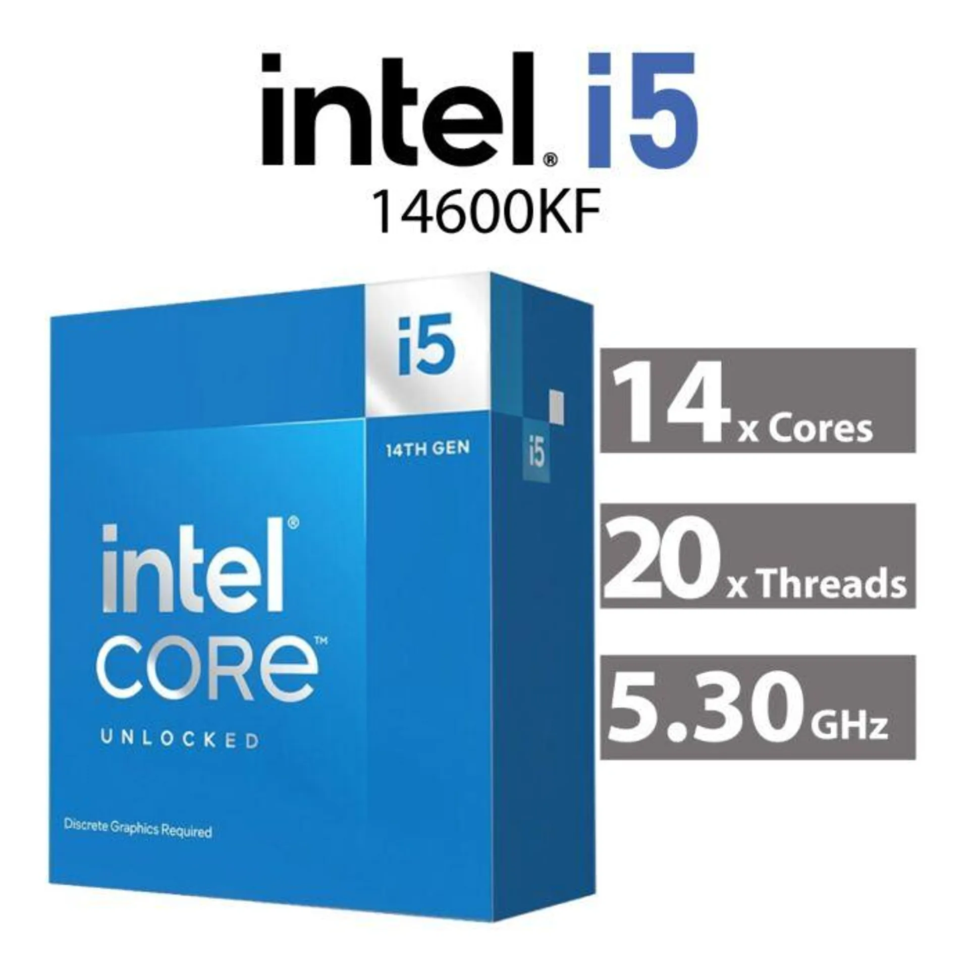 Intel Core i5-14600KF Raptor Lake 14-Core 3.50GHz LGA1700 125W BX8071514600KF Desktop Processor