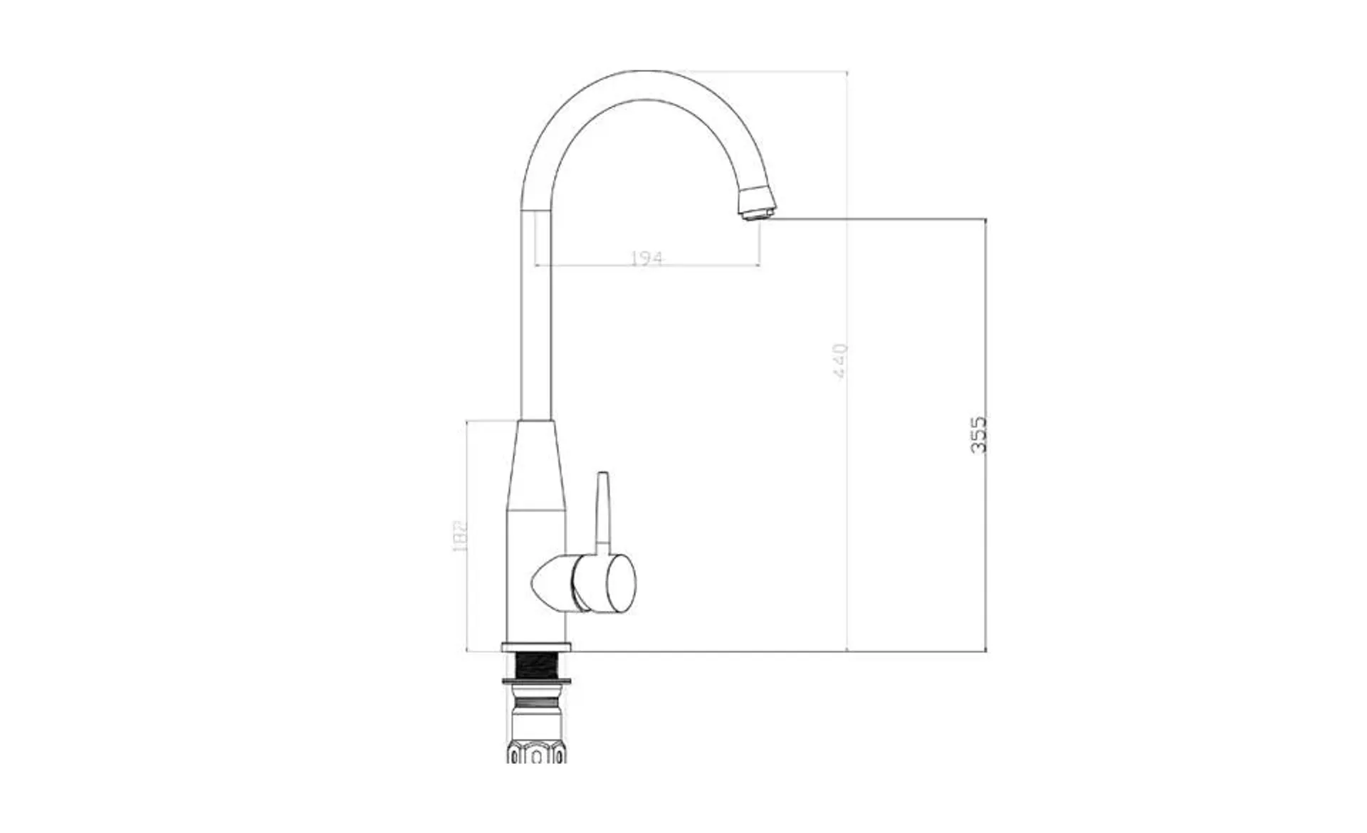 Saluzzo Stainless Steel Pillar Type Sink Mixer