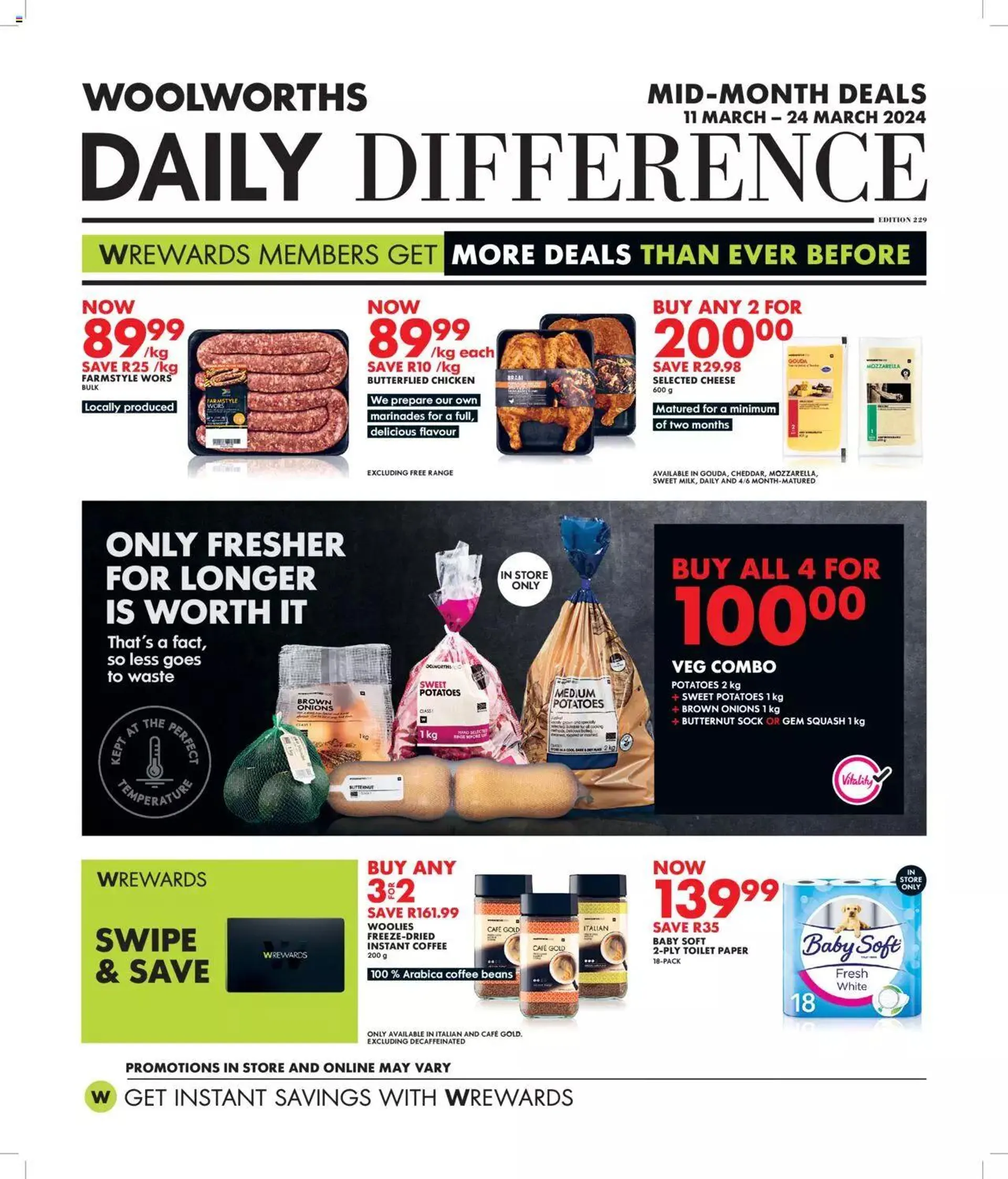 Woolworths Daily Difference - Gauteng - 11 March 24 March 2024 - Page 1