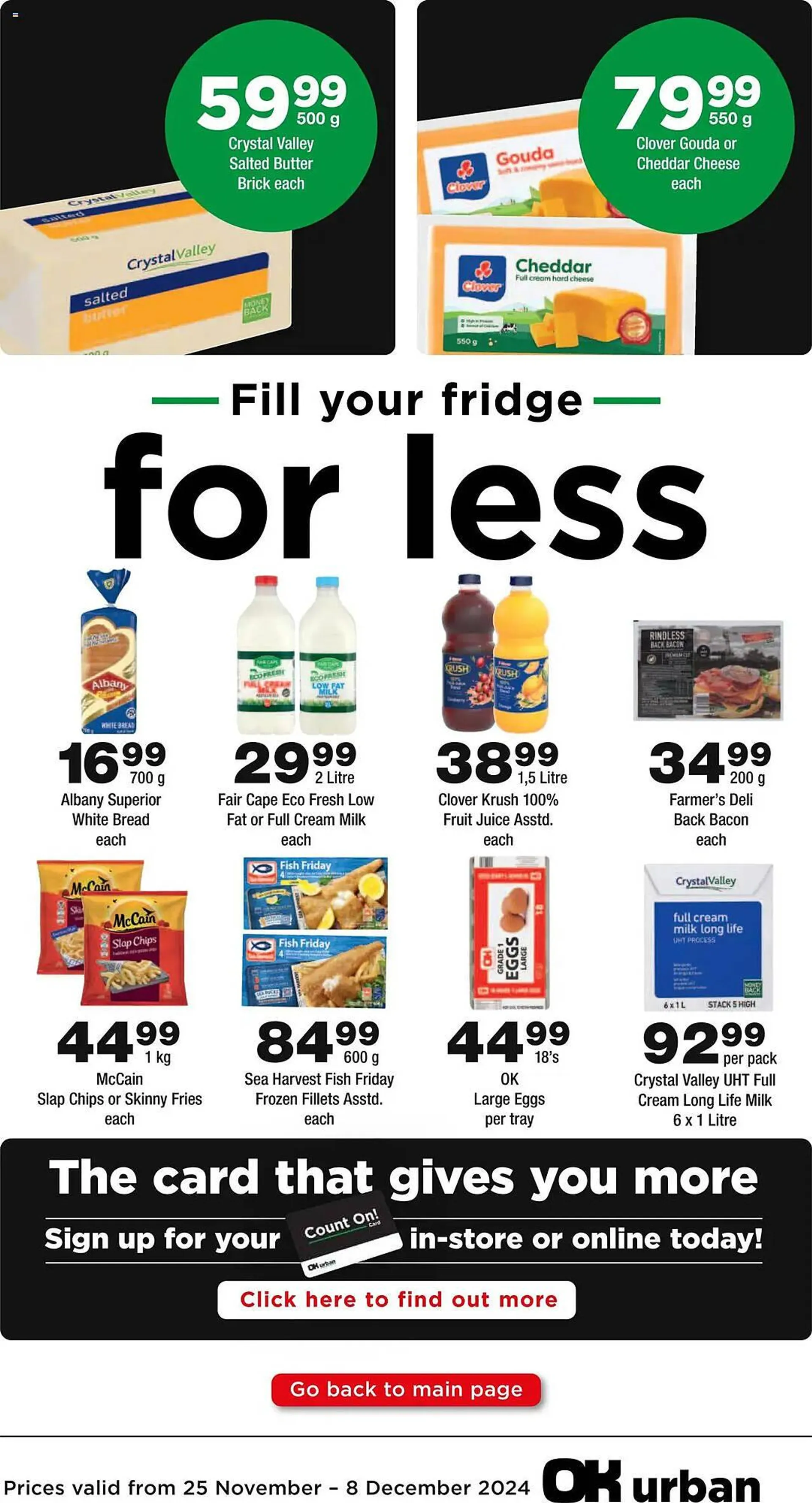 OK Foods catalogue from 25 November to 8 December 2024 - Catalogue Page 1