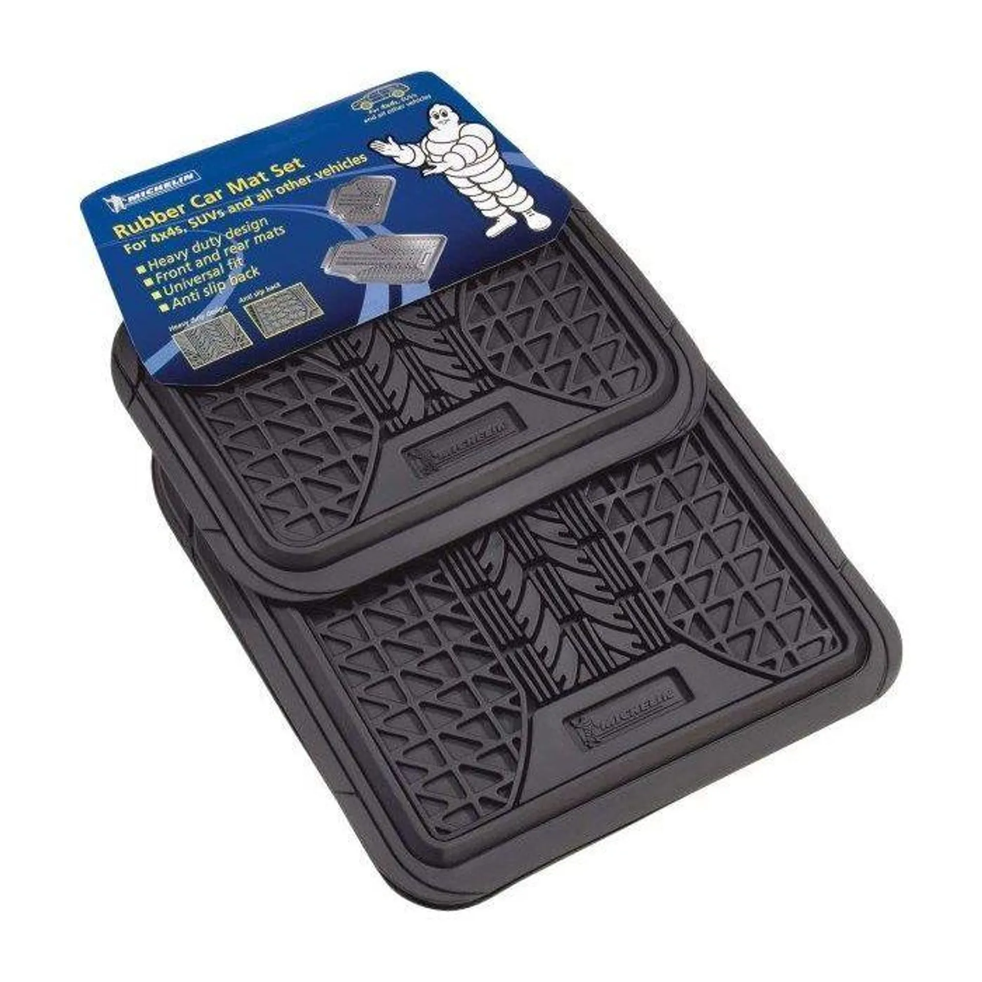 Michelin Rubber Car Mat Set 4 Piece Black