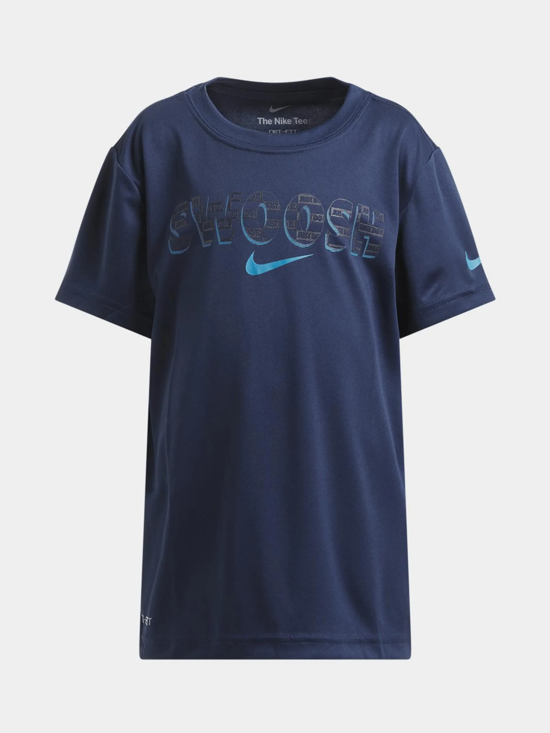 Nike Boys Kids Swoosh Navy T-Shirt