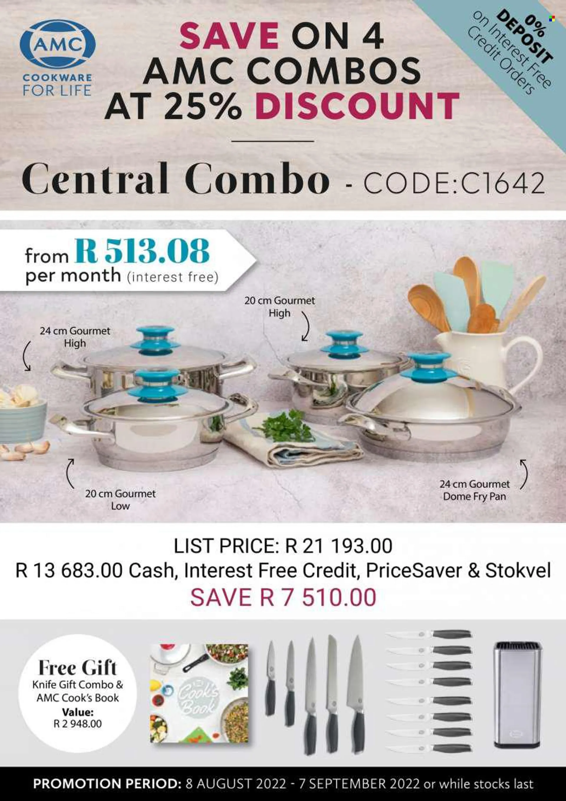 AMC Cookware catalogue  - 08/08/2022 - 07/09/2022 - Sales products - knife, cookware set, pan. Page 3.