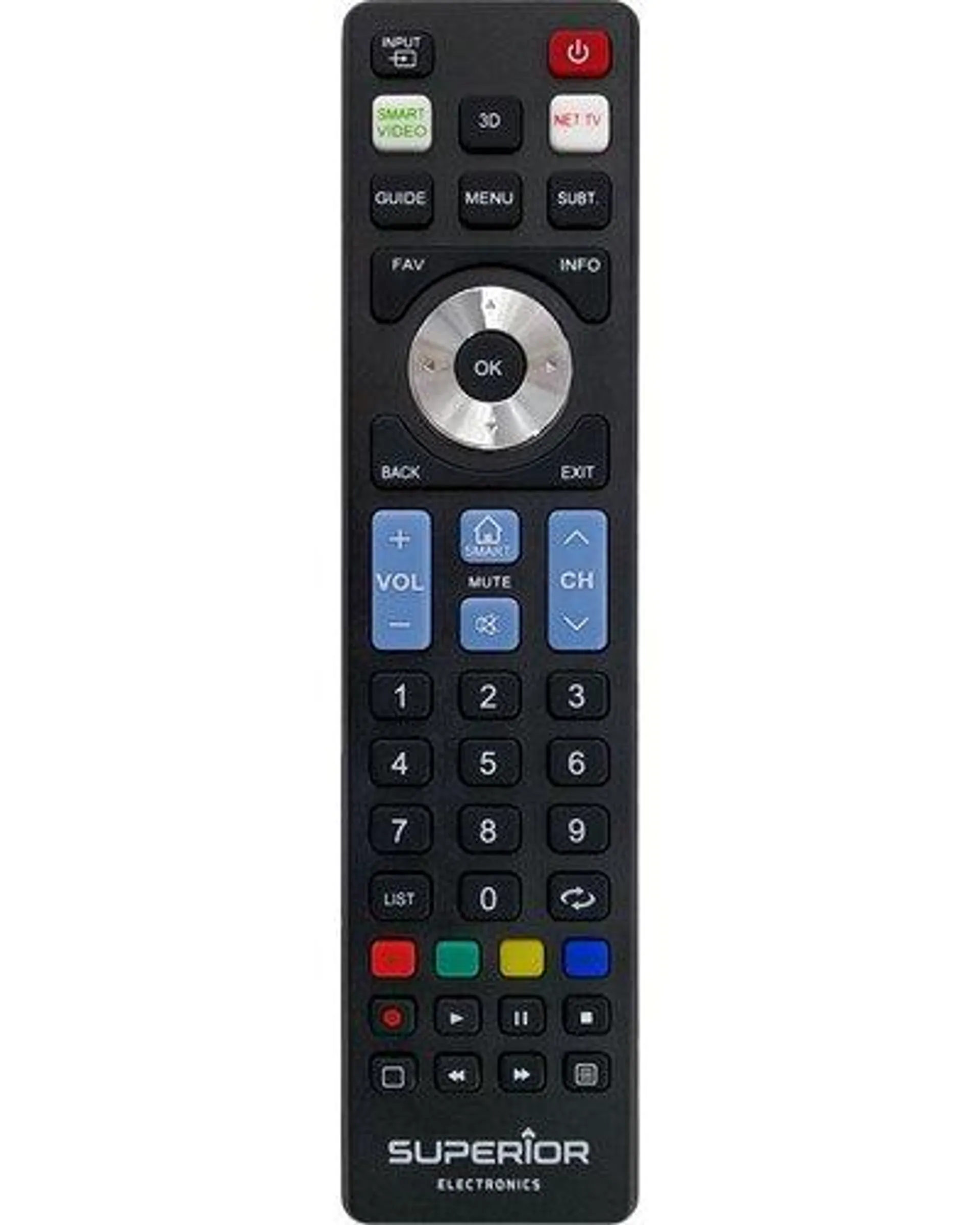Superior Universal Replacement TV Remote Control (Black)