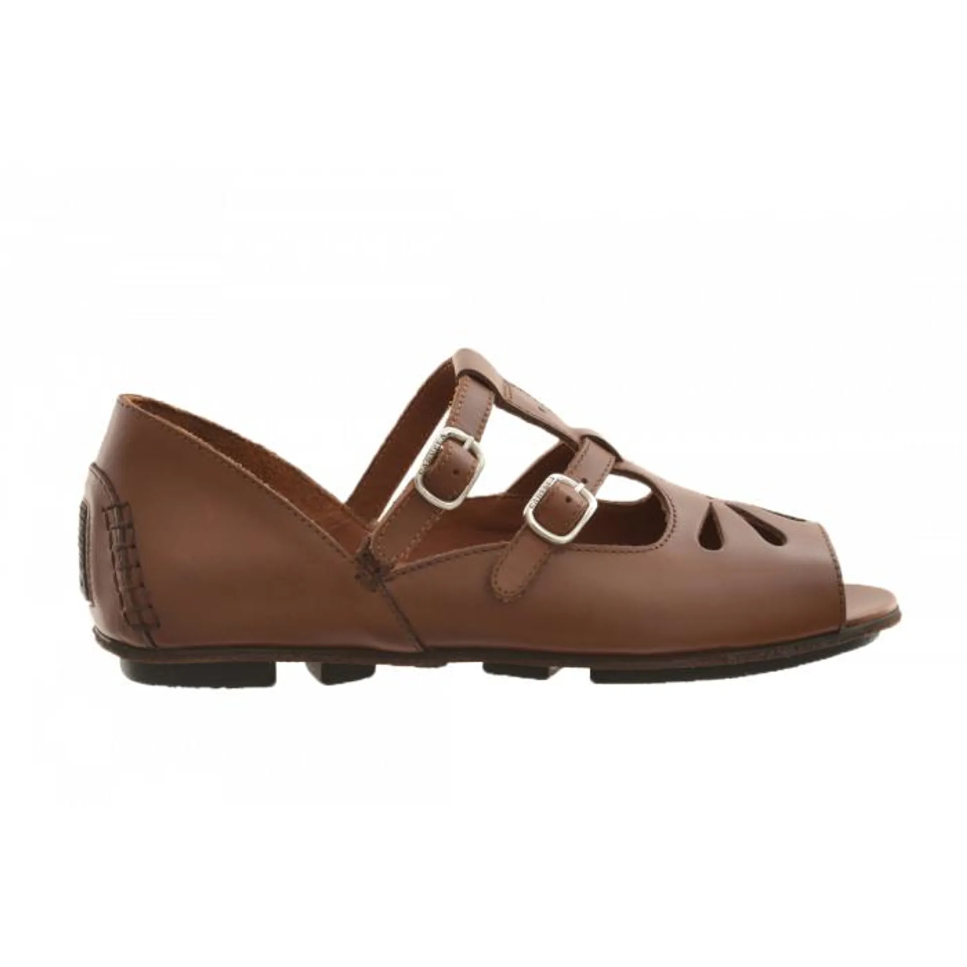 Carvela 5 Step Leather Double Strap Sandal