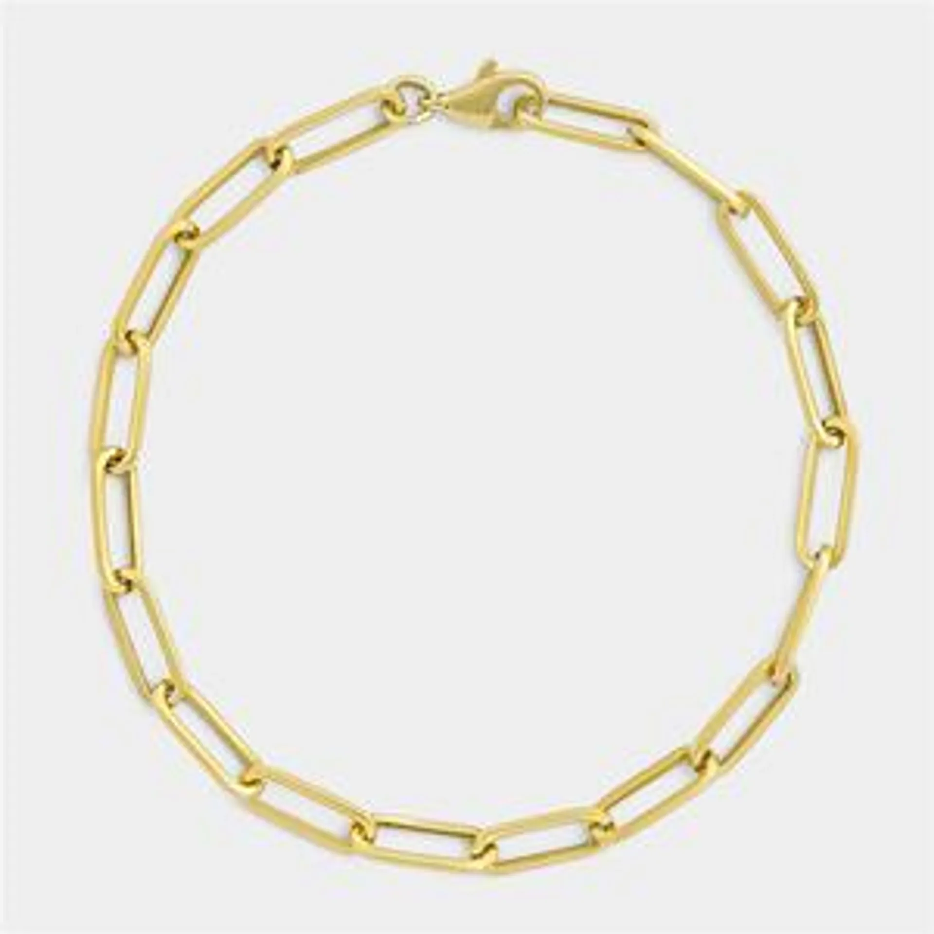 Yellow Gold Paperclip design Bracelet