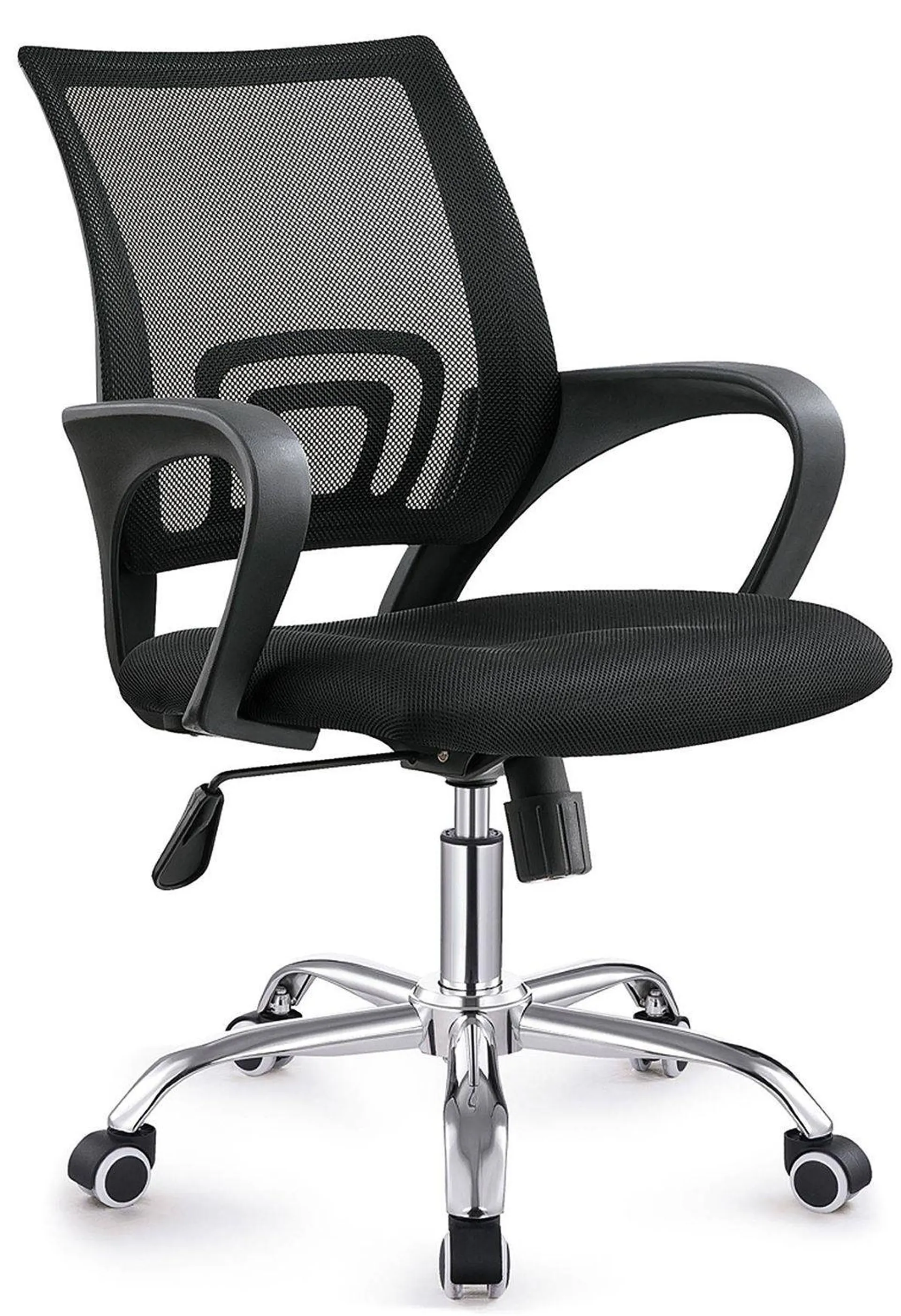 TOCC Zippy Netting Back Typist Office Chair with Chrome Base - Black