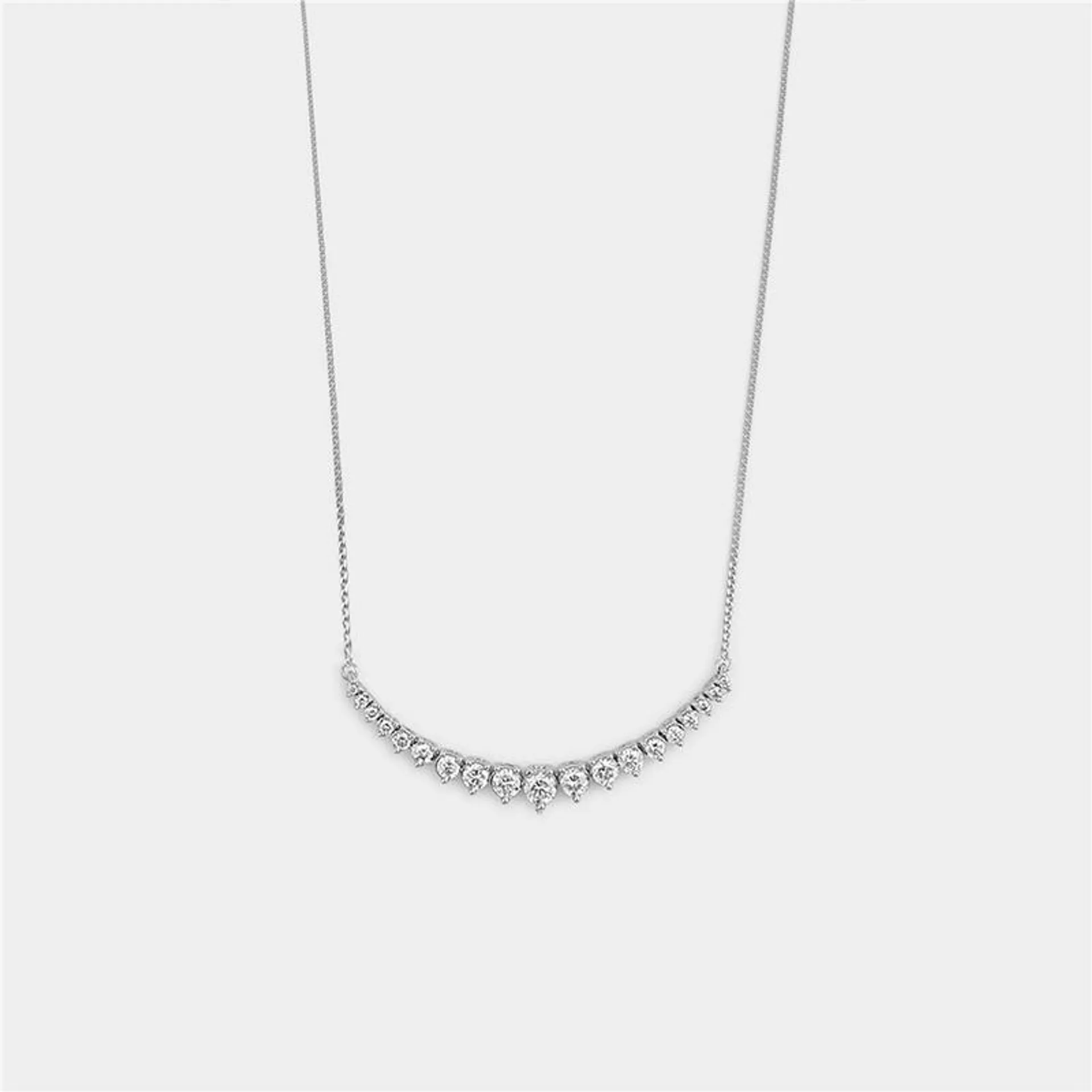 White Gold 0.5ct Lab Grown Diamond Women’s Graduated Necklace
