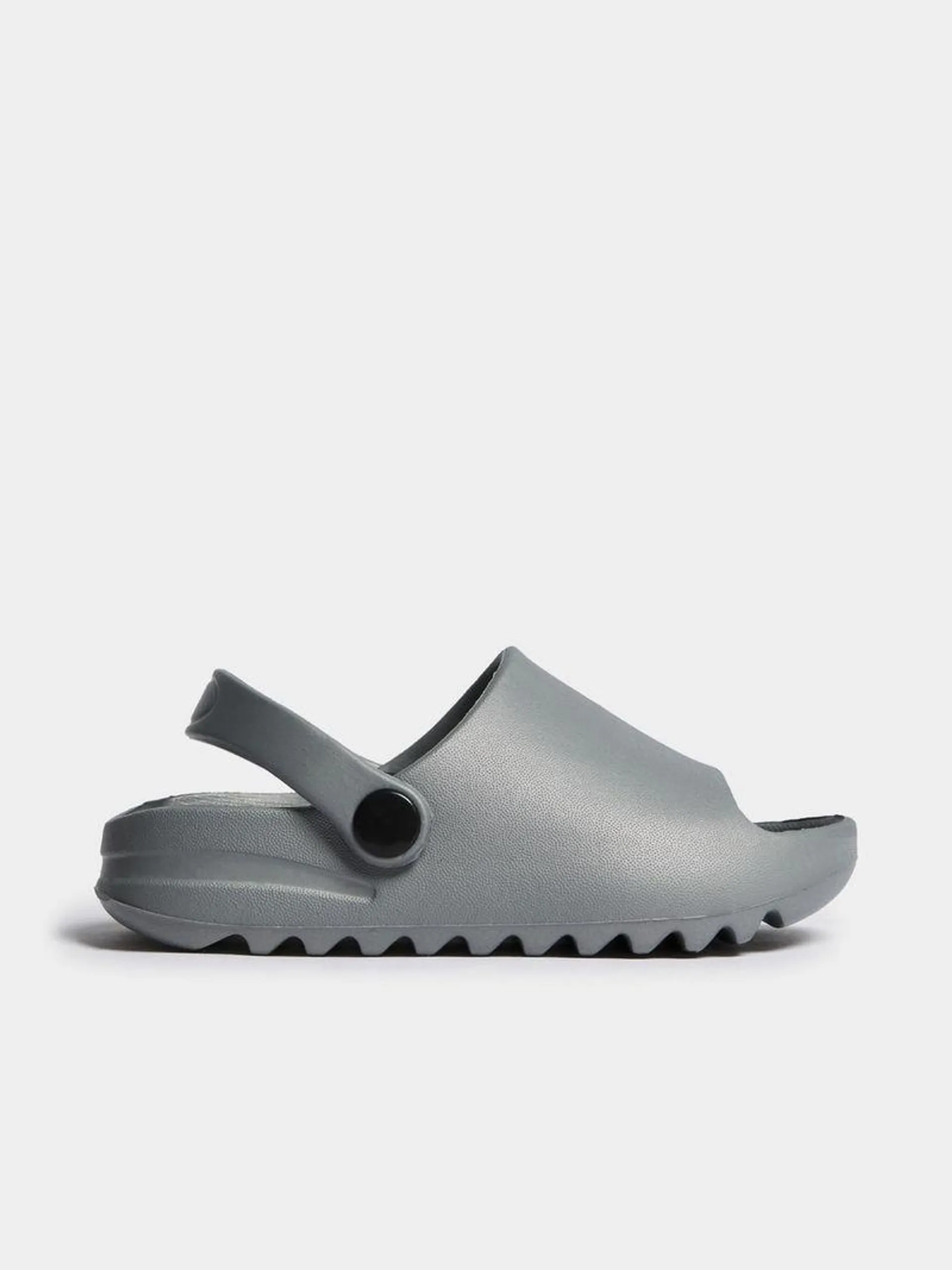 Jet Younger Boys Grey Chunky Slides