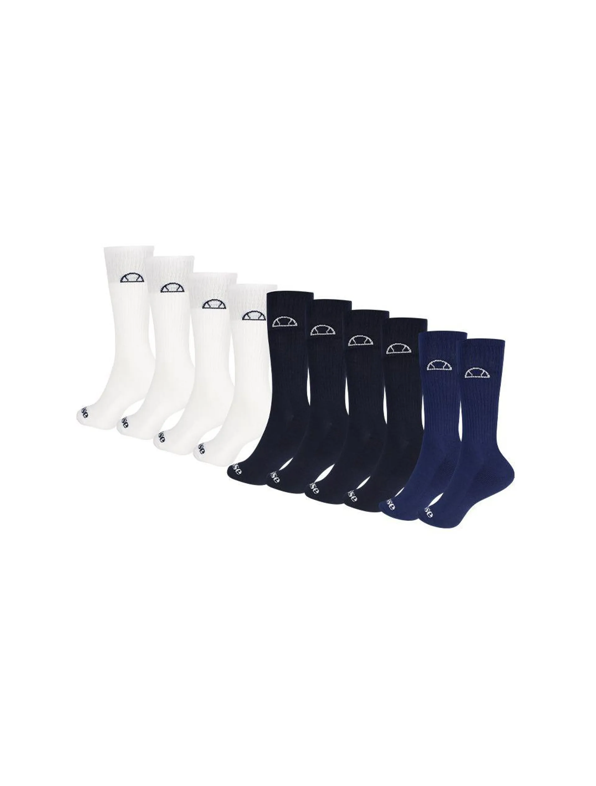 ellesse Crew Socks Solid Navy White 5 Pack