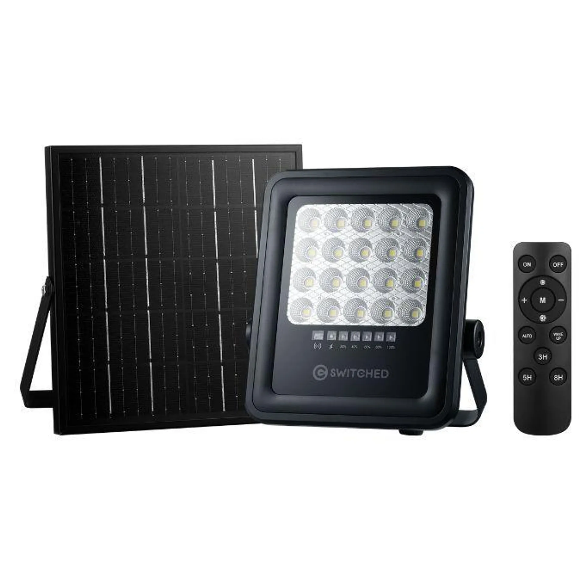 Switched 50W Solar Floodlight with Remote Urban Pro Series