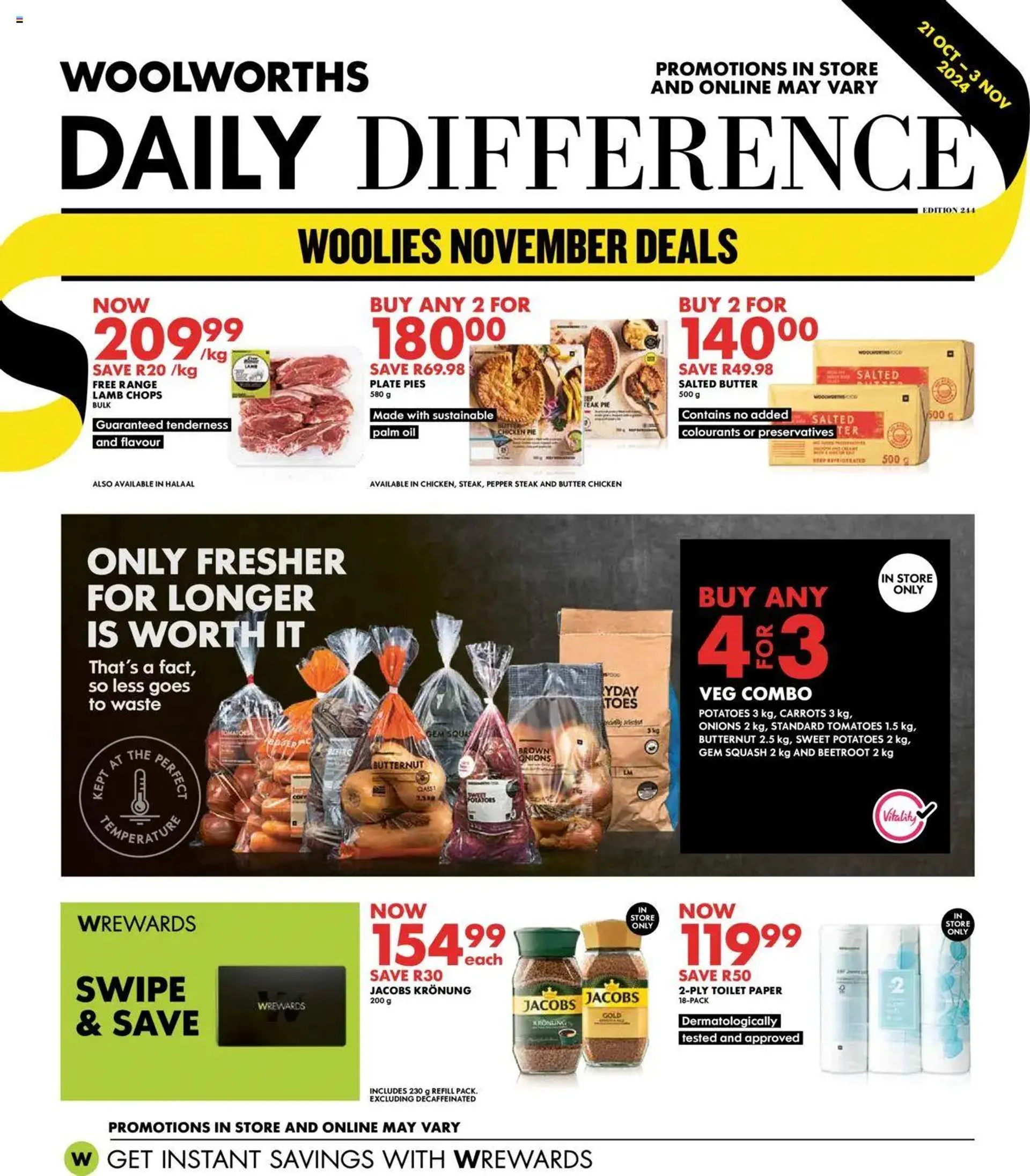 Woolworths Daily Difference - Western Cape from 21 October to 3 November 2024 - Catalogue Page 1