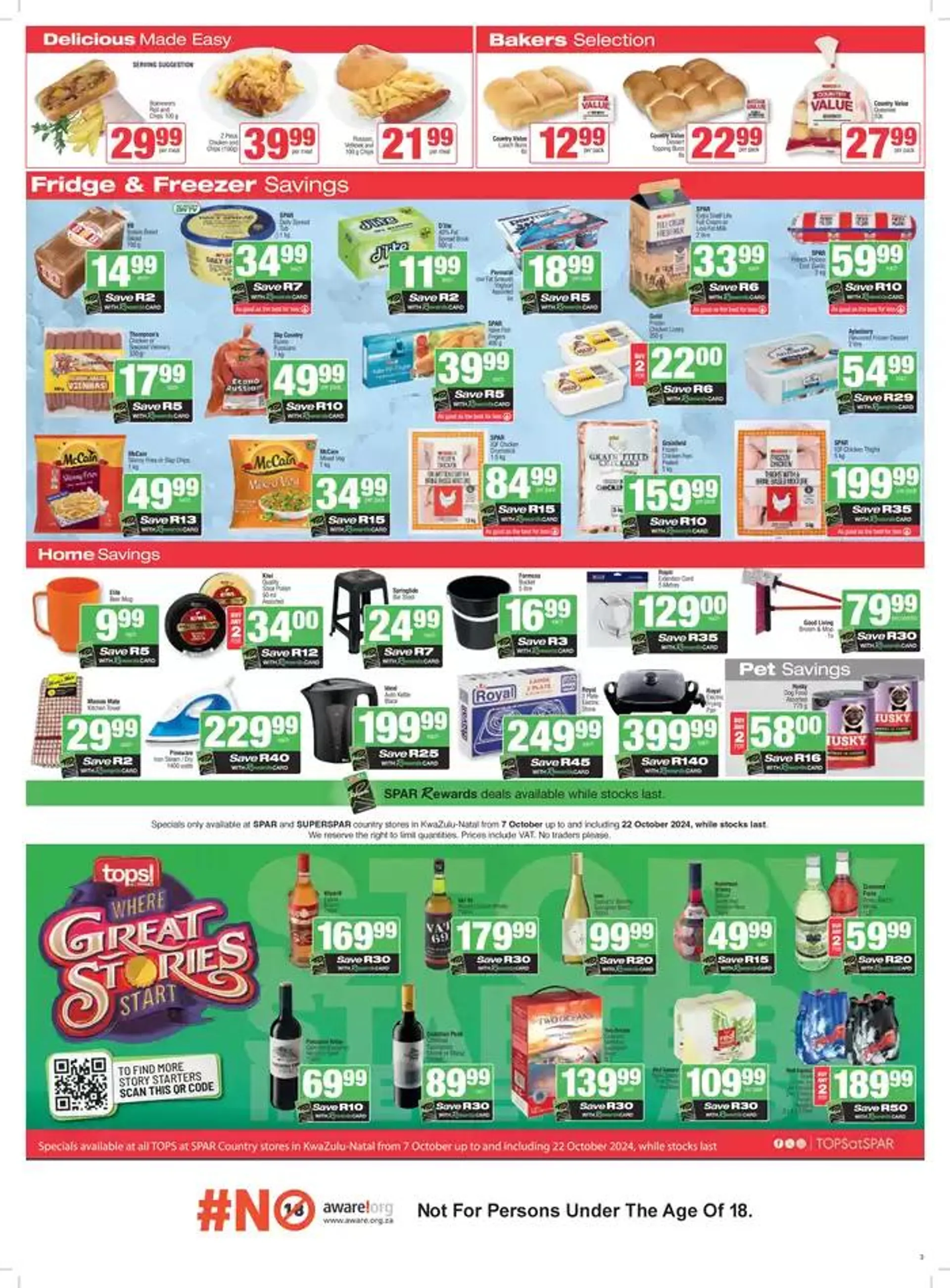 Specials Spar from 7 October to 22 October 2024 - Catalogue Page 3