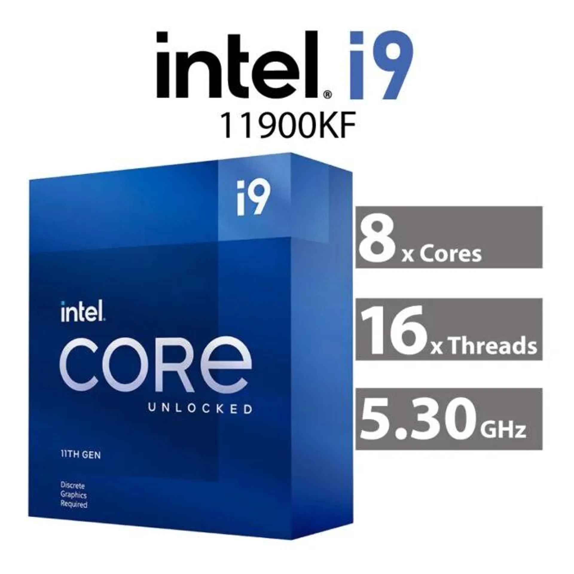 Intel Core i9-11900KF Rocket Lake 8-Core 3.50GHz LGA1200 125W BX8070811900KF Desktop Processor