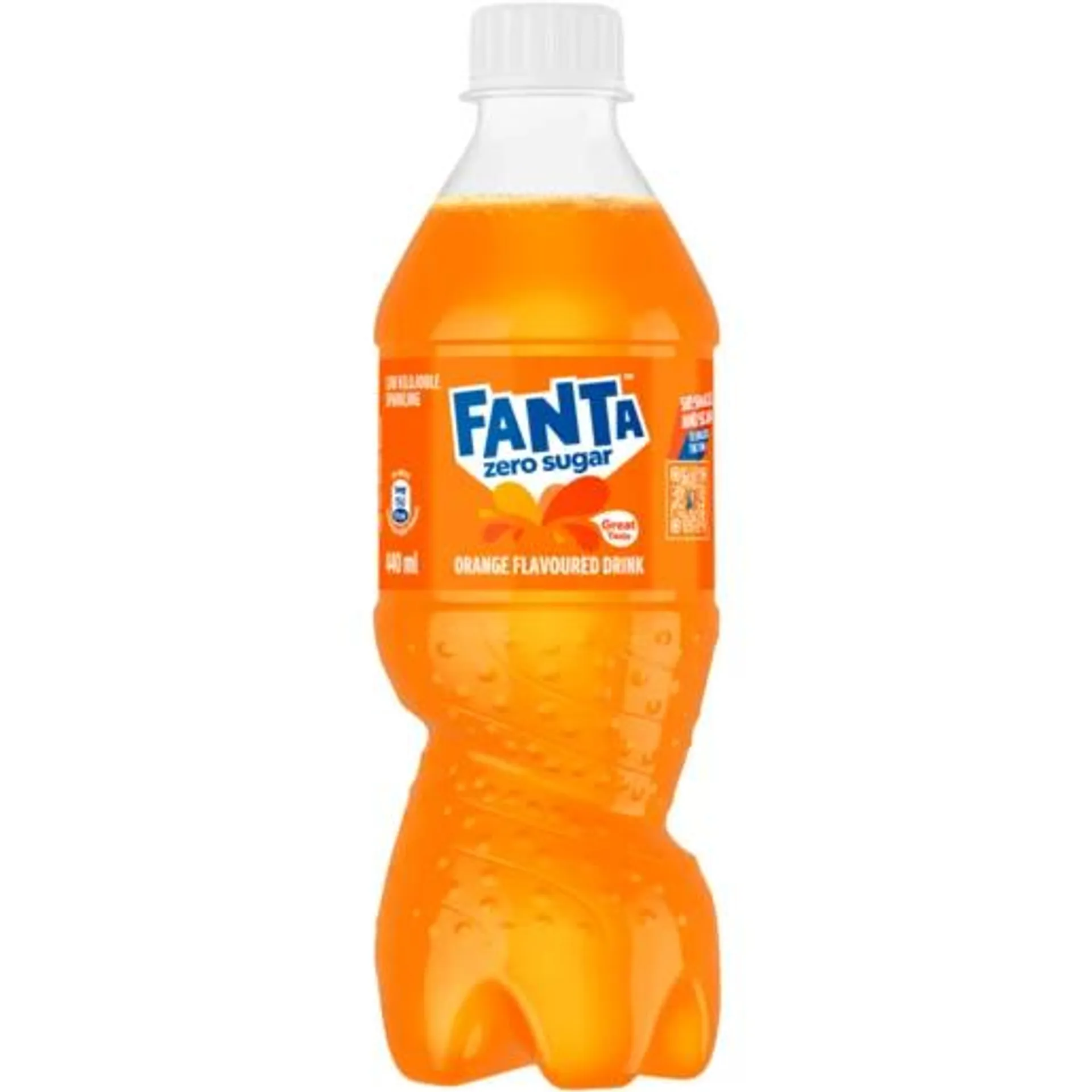 Fanta Zero Sugar Orange Flavoured Sparkling Drink 440ml