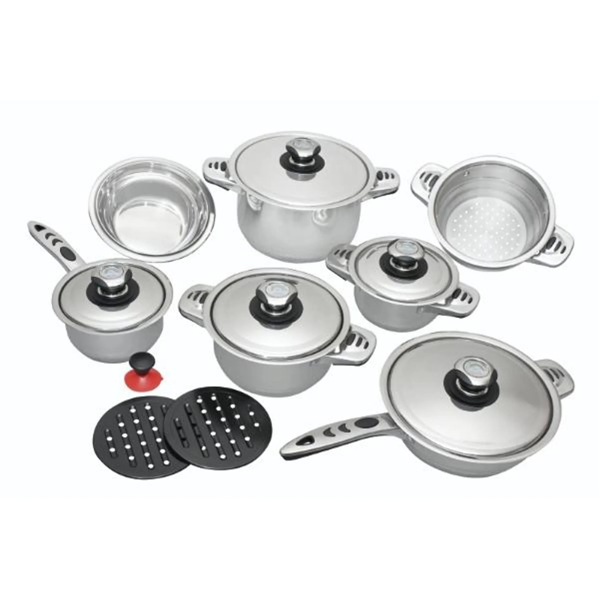 Dolphin Stainless Steel 16Pce Pot Set