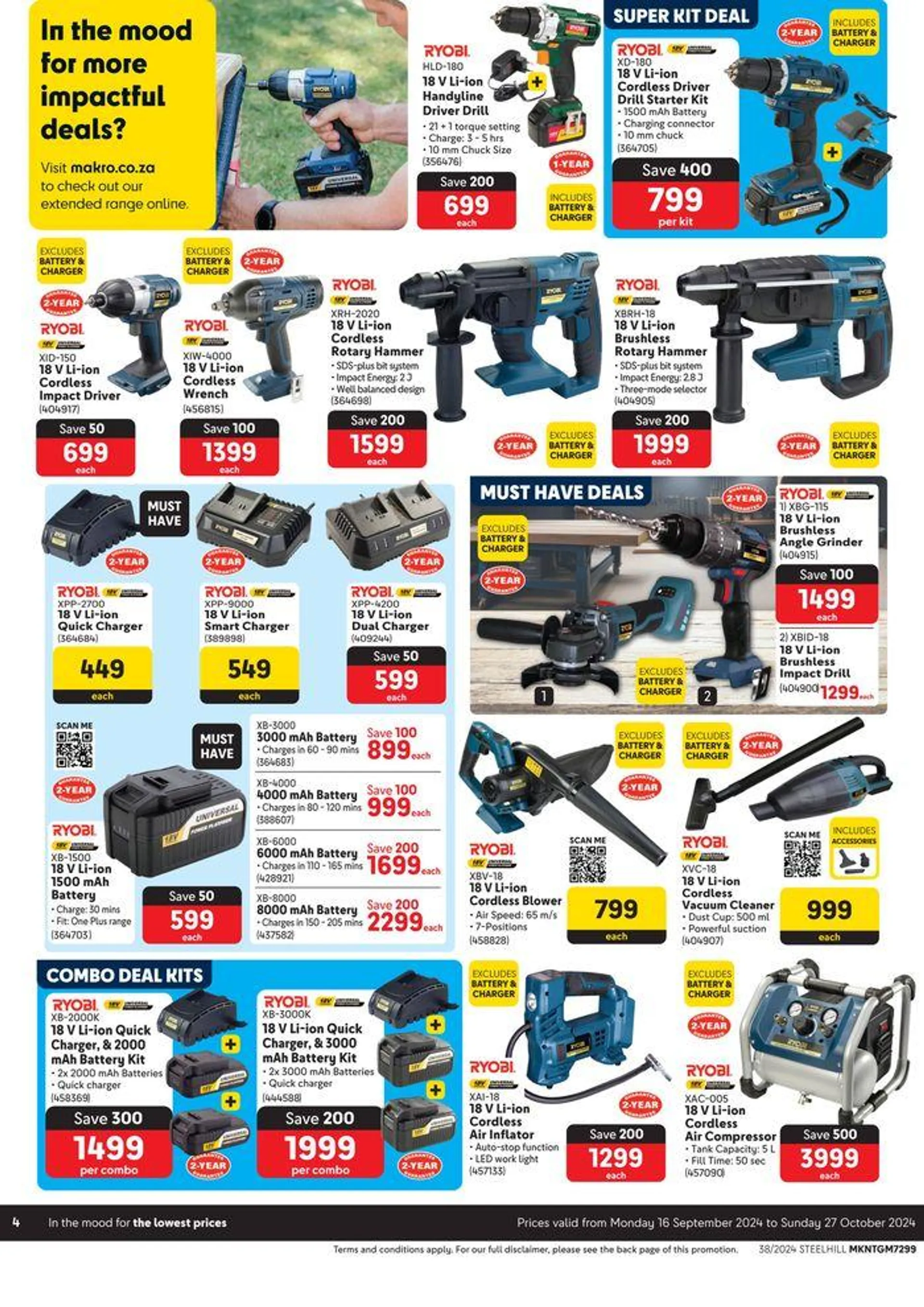 Makro : Ryobi from 16 September to 27 October 2024 - Catalogue Page 4