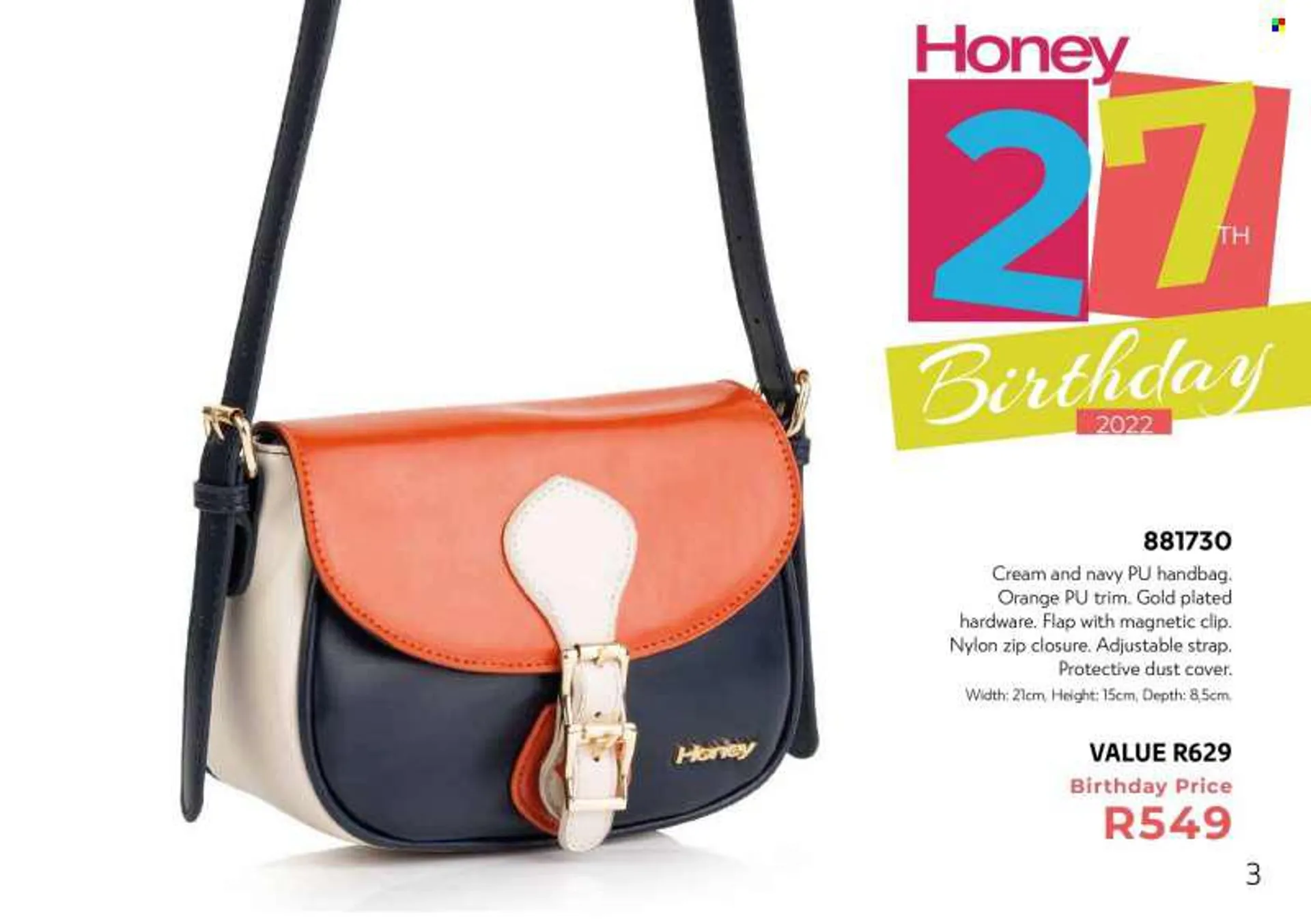 Honey catalogue  - Sales products - handbag. Page 5.