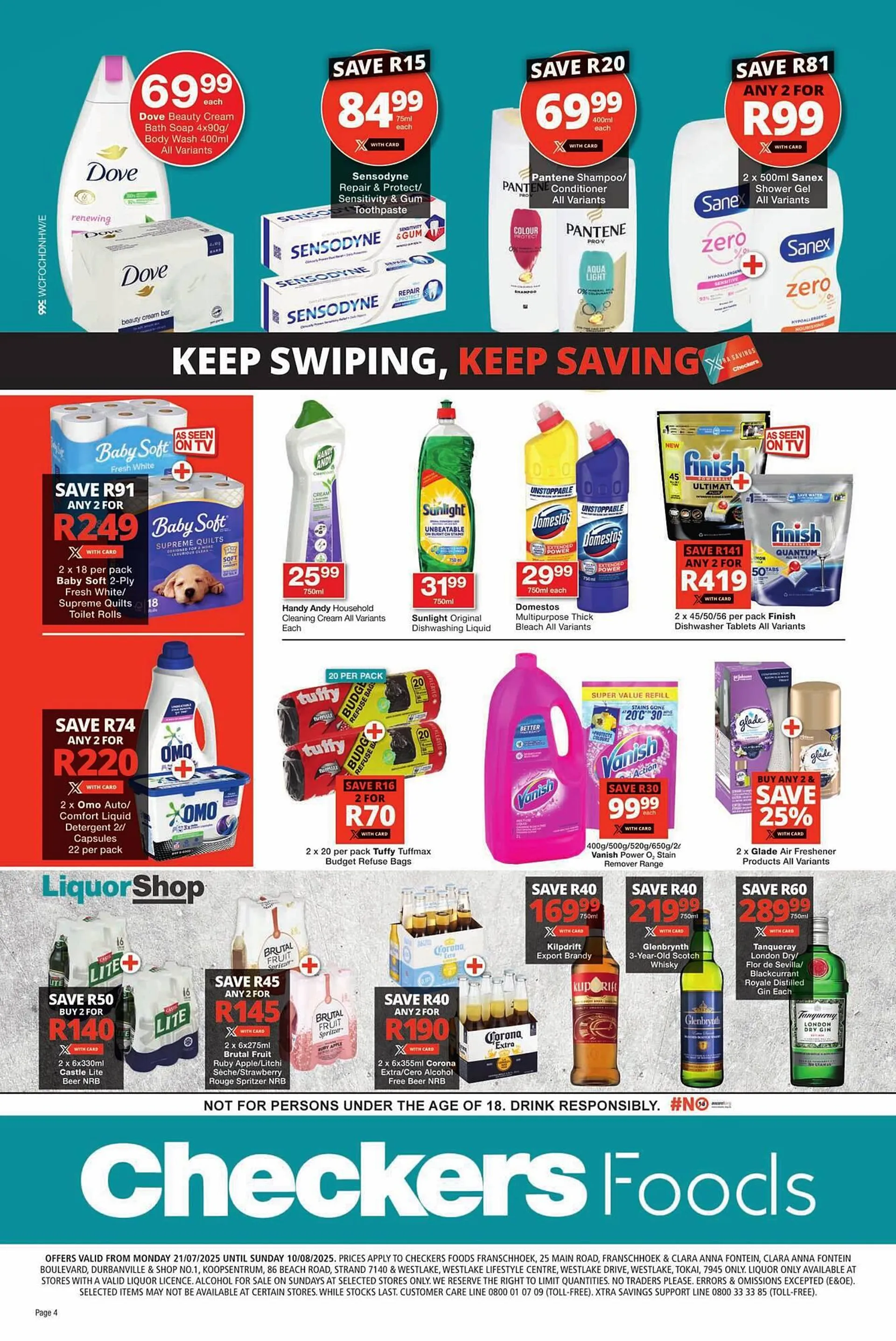 Checkers catalogue from 21 July to 10 August 2025 - Catalogue Page 1