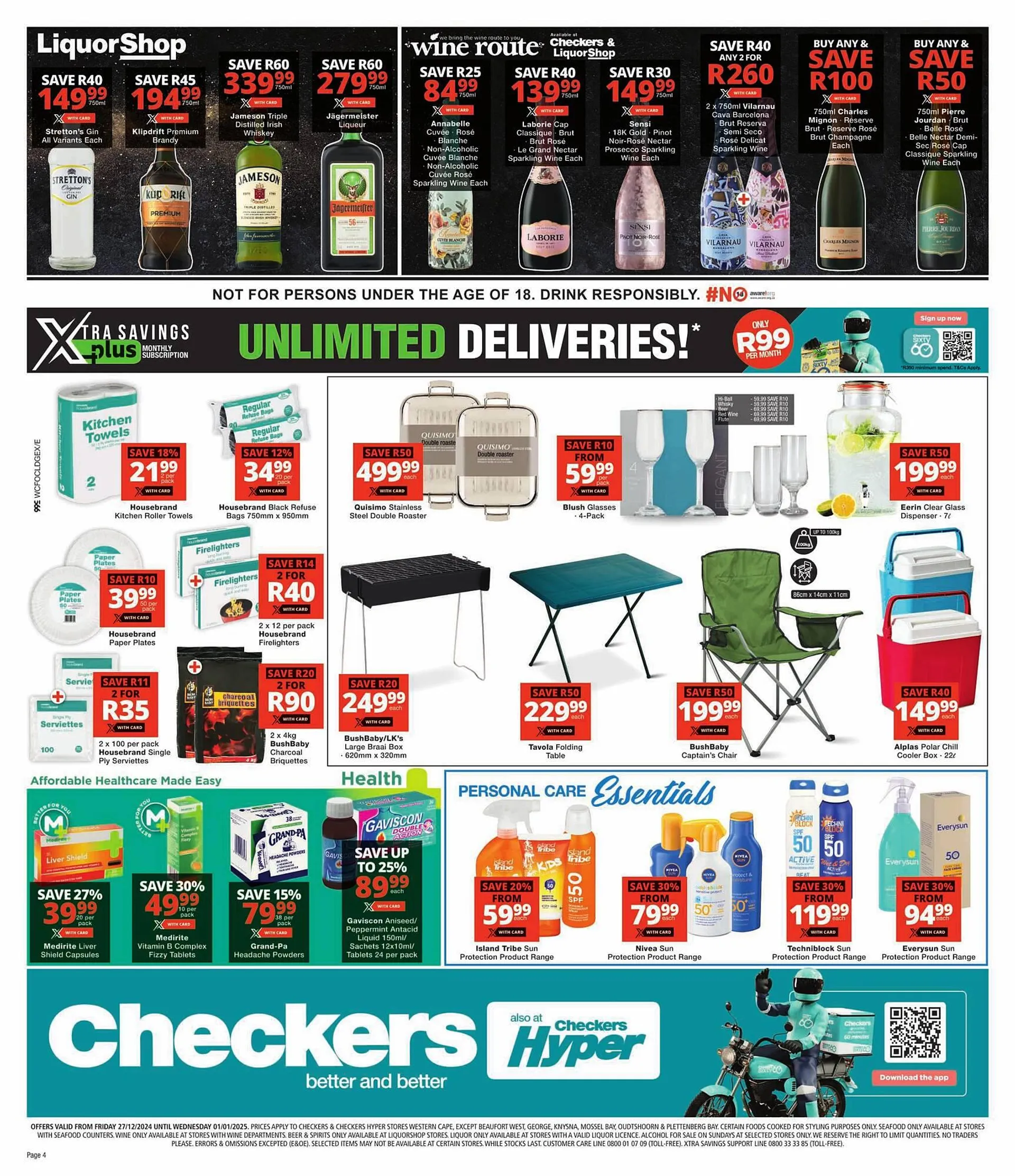 Checkers catalogue from 27 December to 1 January 2025 - Catalogue Page 4