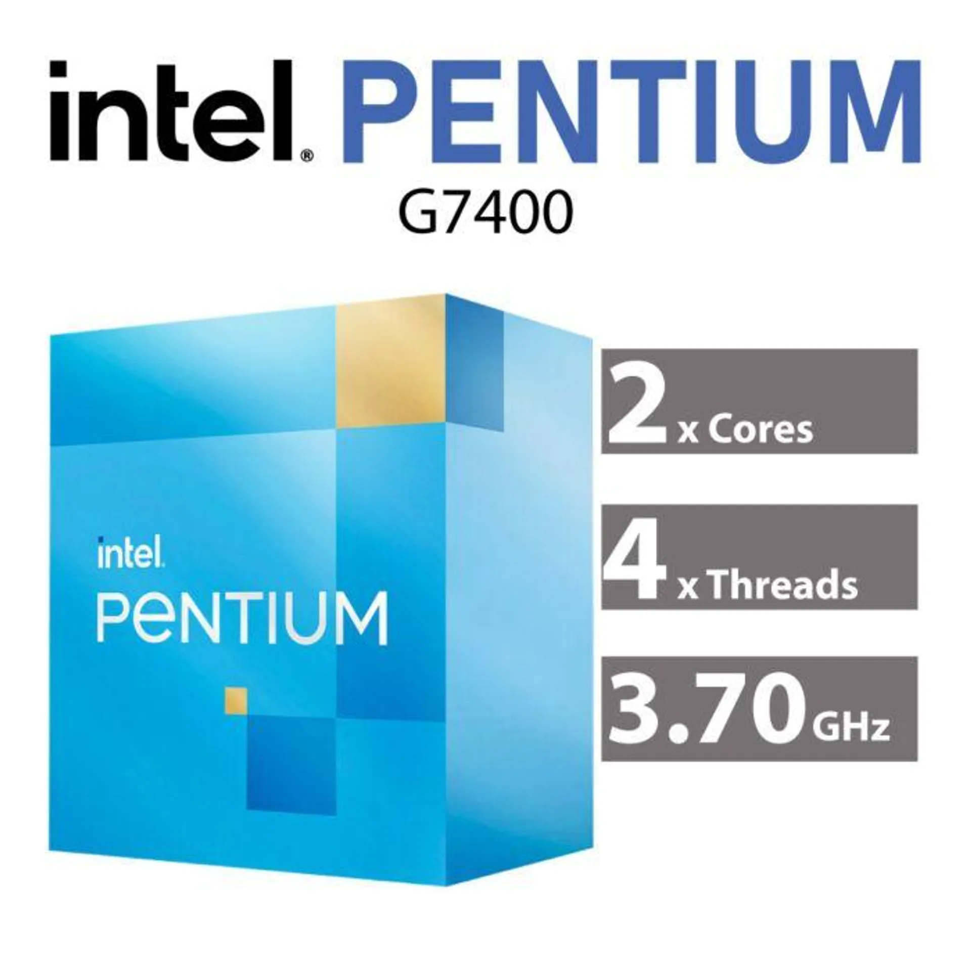 Intel Pentium Gold G7400 Alder Lake 2-Core 3.70GHz LGA1700 46W BX80715G7400 Desktop Processor