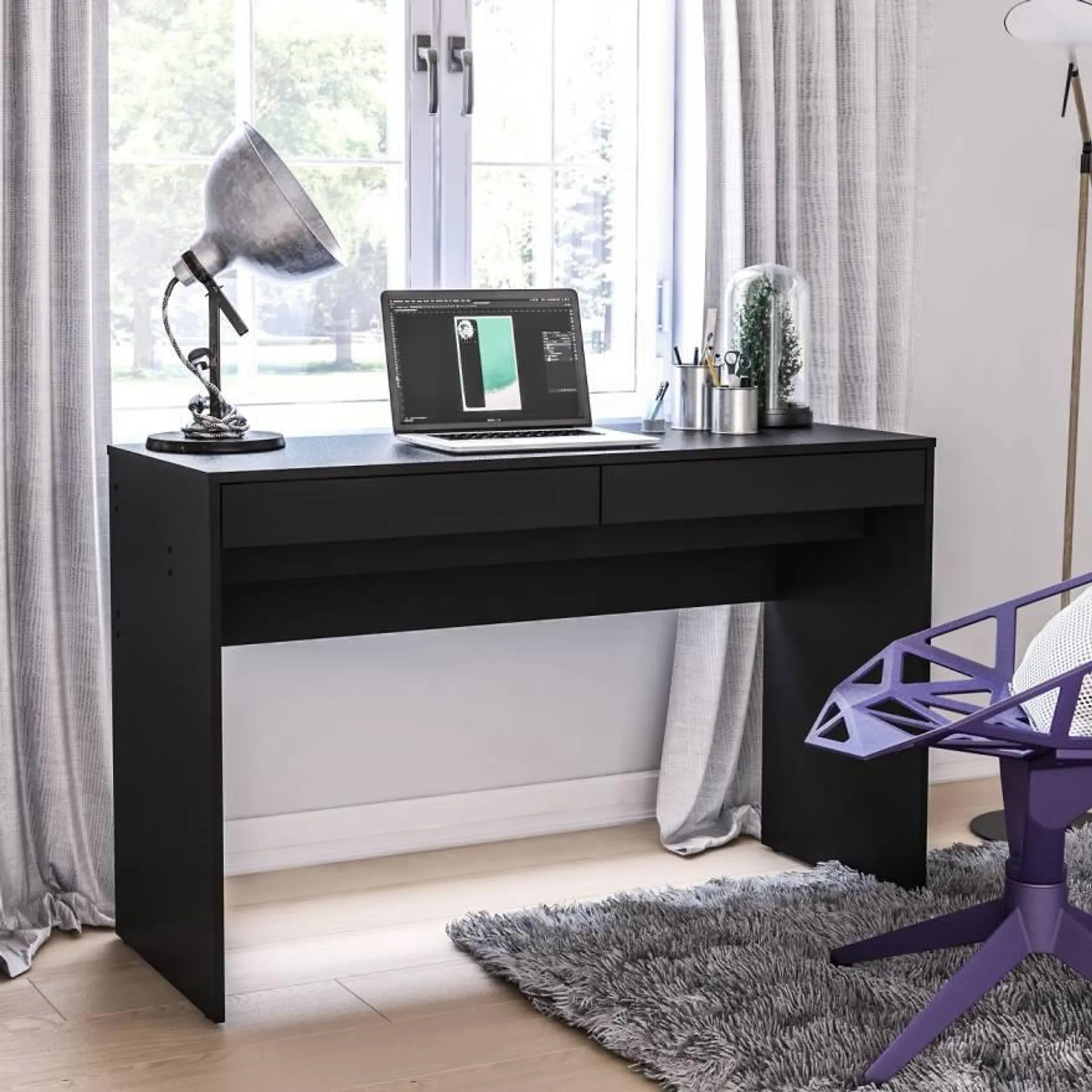 Click Furniture Iris Black Desk