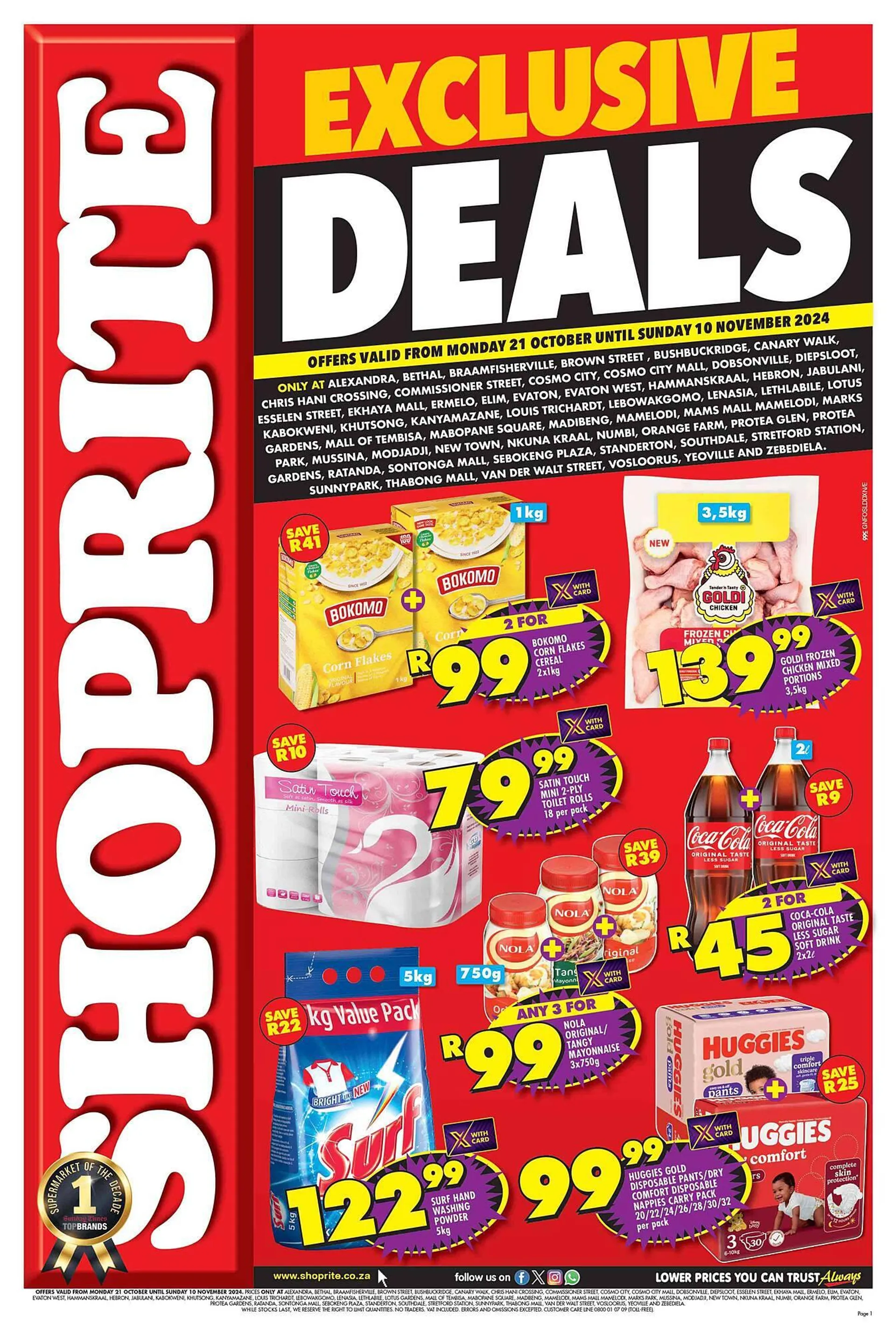 Shoprite catalogue from 21 October to 10 November 2024 - Catalogue Page 1