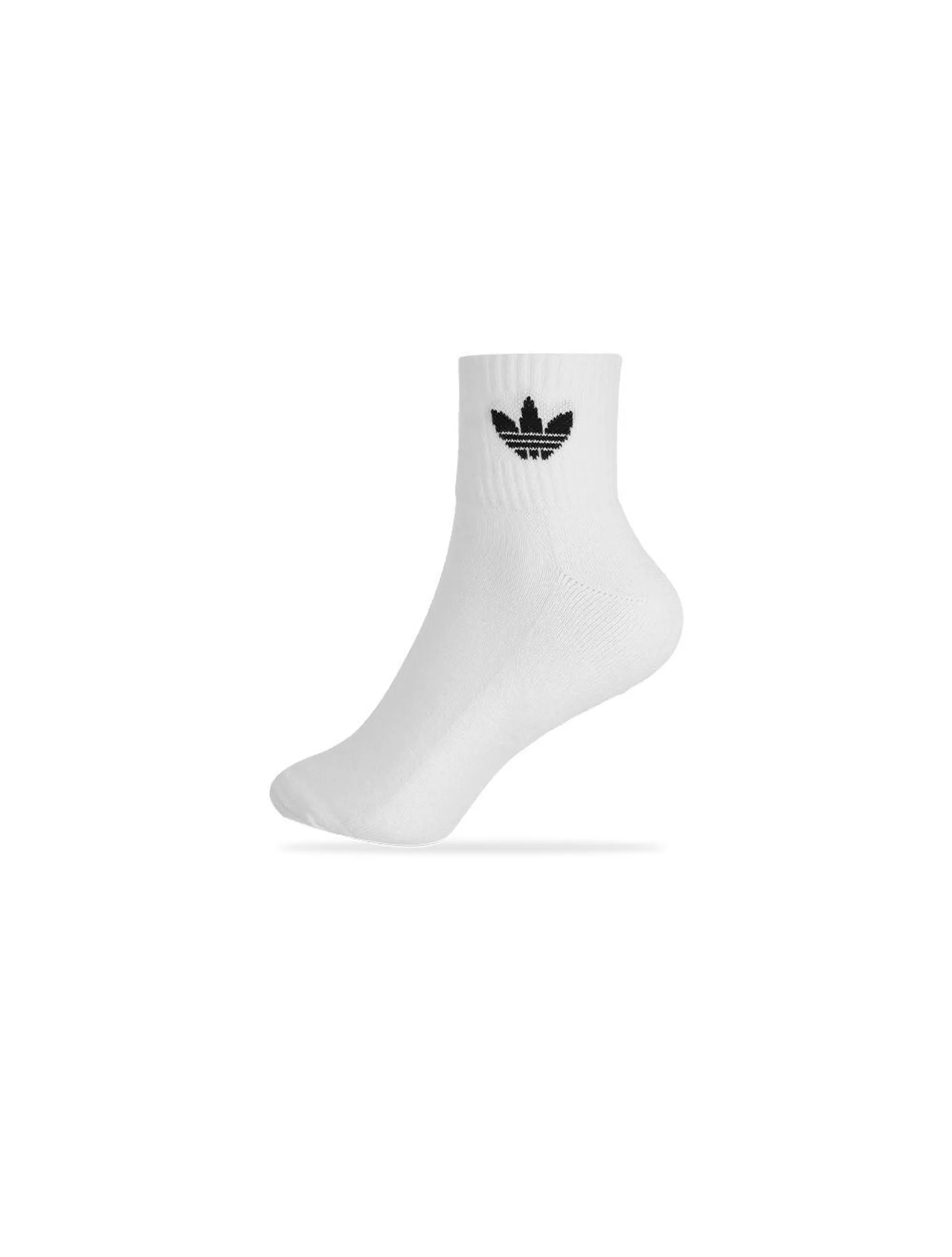 adidas Originals Mid-Cut Crew Socks 3 Pairs White