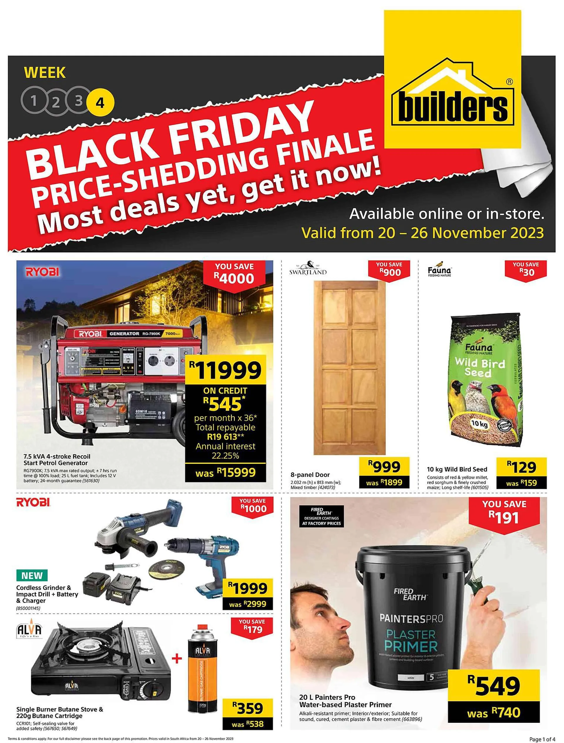 Builders Warehouse catalogue from 20 November to 26 November 2023 - Catalogue Page 1