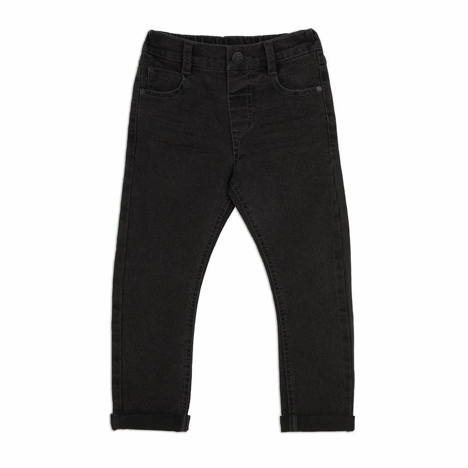 Bow Leg Denim Jeans Dark Grey