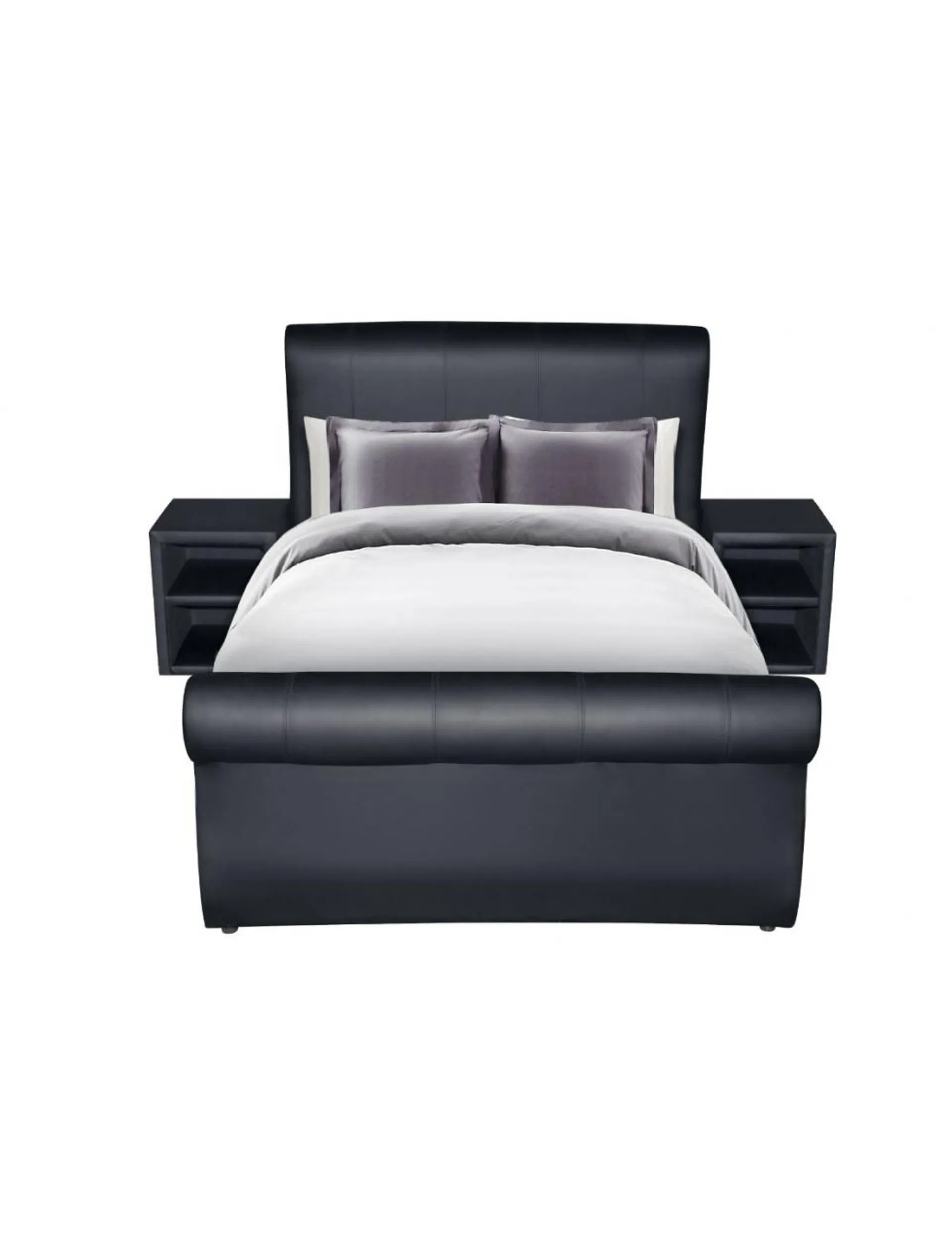 Donna 3pce Sleigh Bed Inc Pedestals