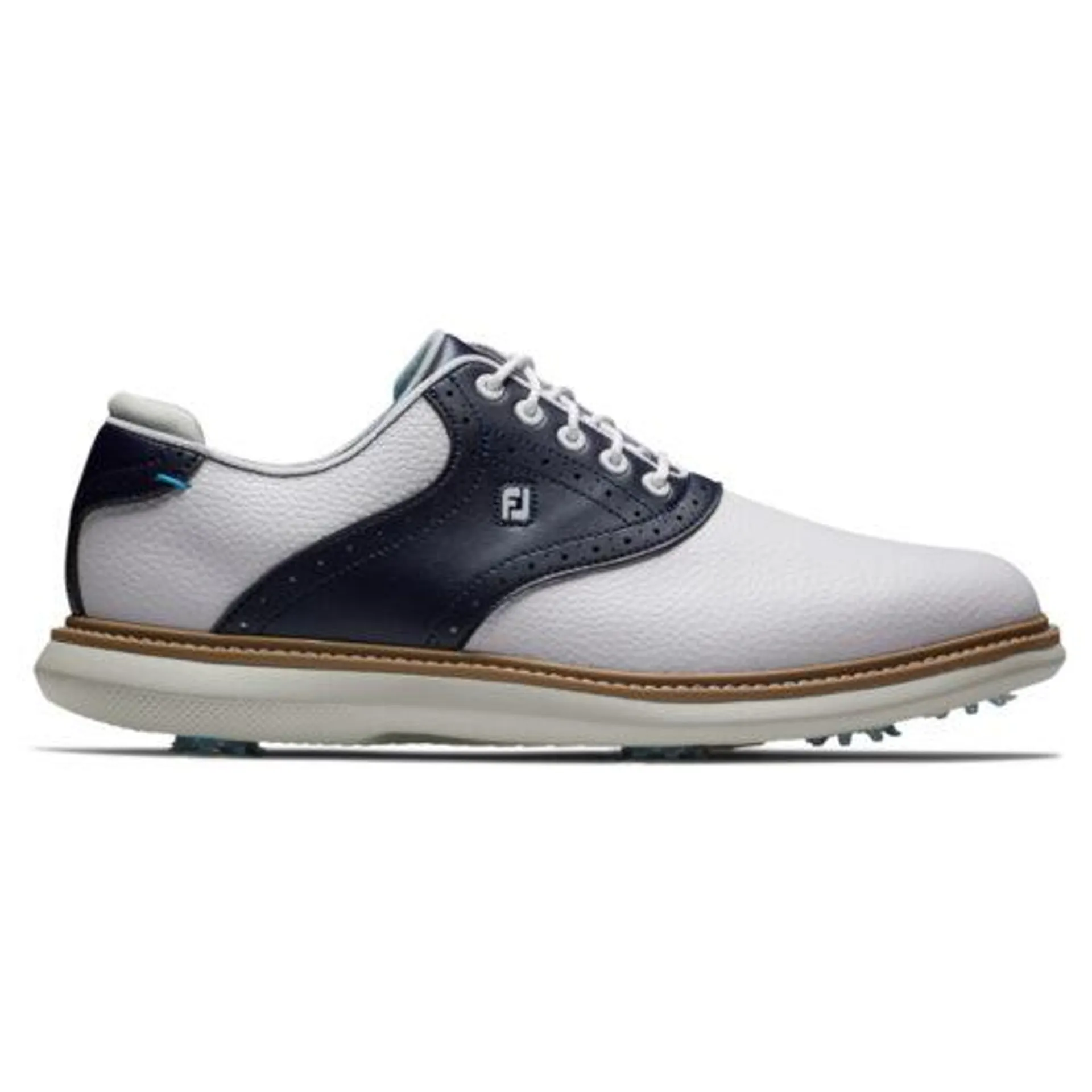 FootJoy Tradition Golf Shoes – White/Navy 57899