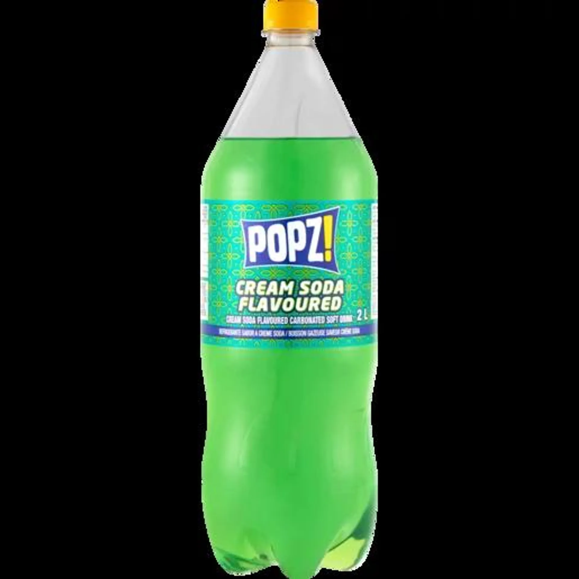 Popz Cream Soda Flavoured Carbonated Soft Drink Bottle 2L