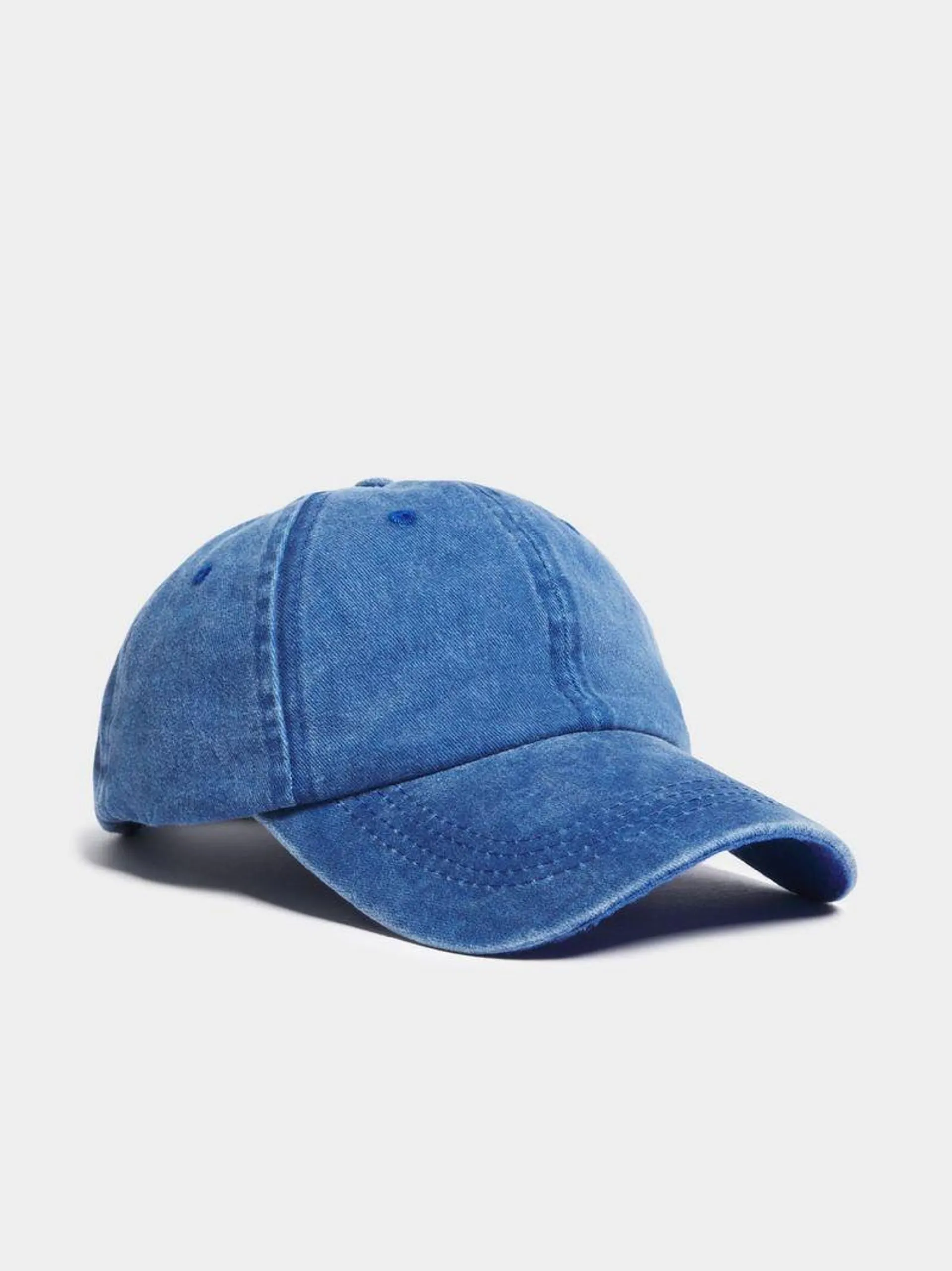 Women's Blue Denim Peak Cap