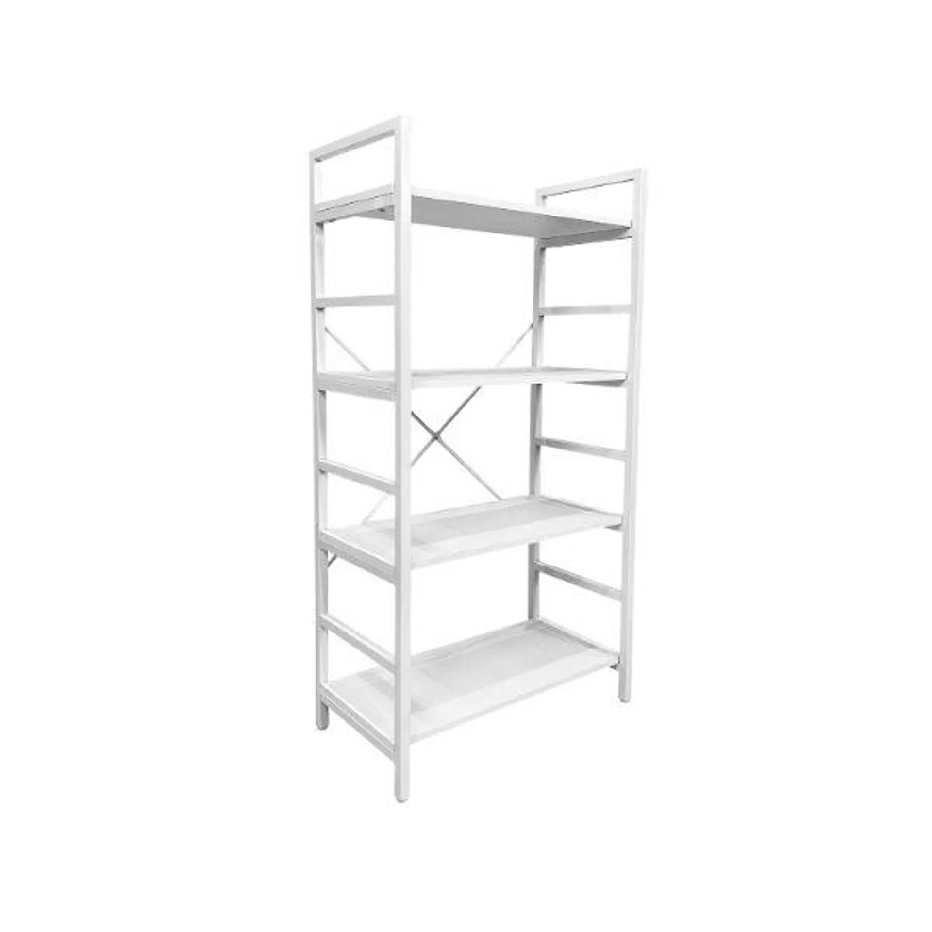 Barcelona White 4-Tier Bookshelf/ Display Shelf