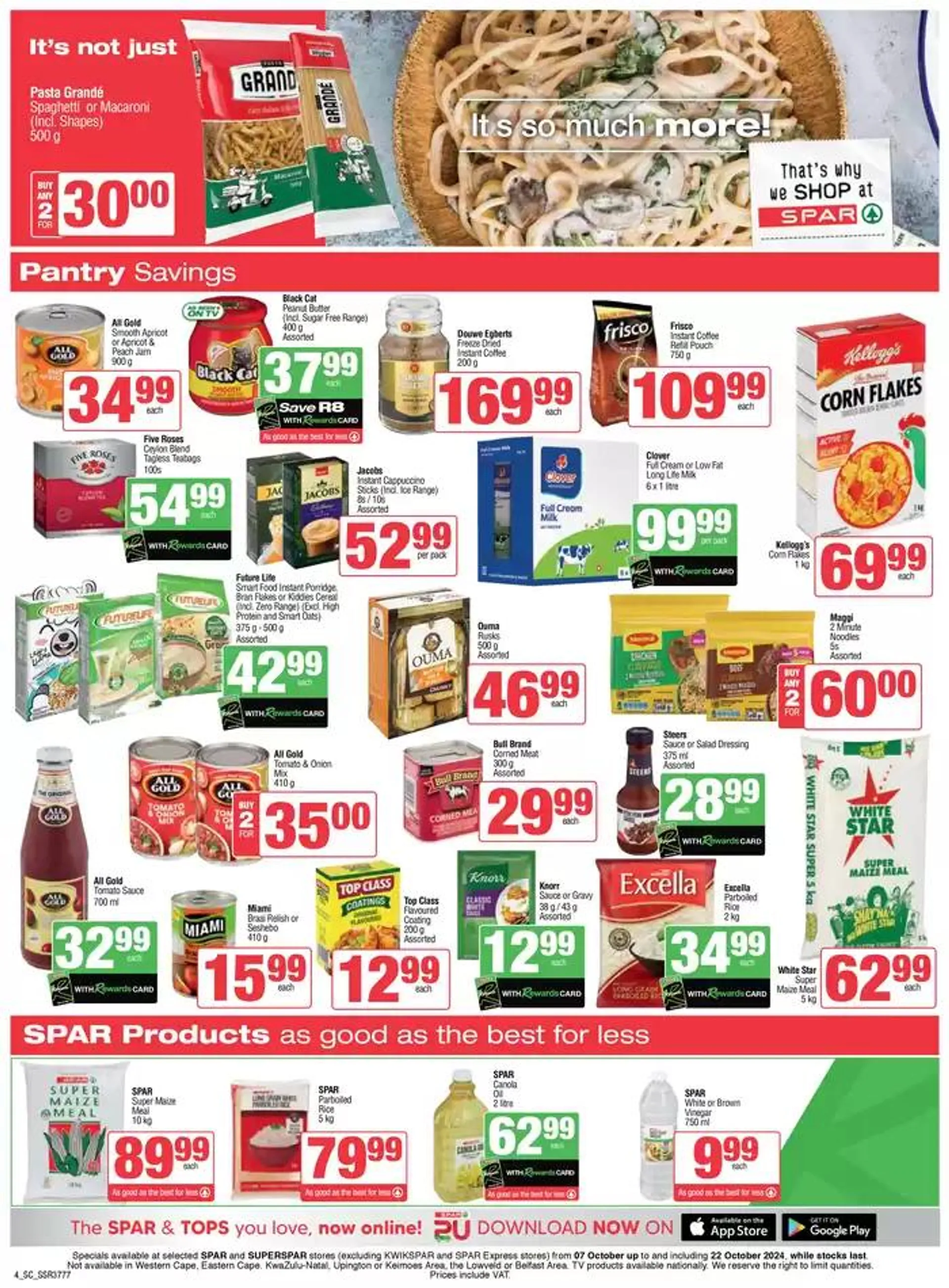 Specials Spar from 7 October to 22 October 2024 - Catalogue Page 4