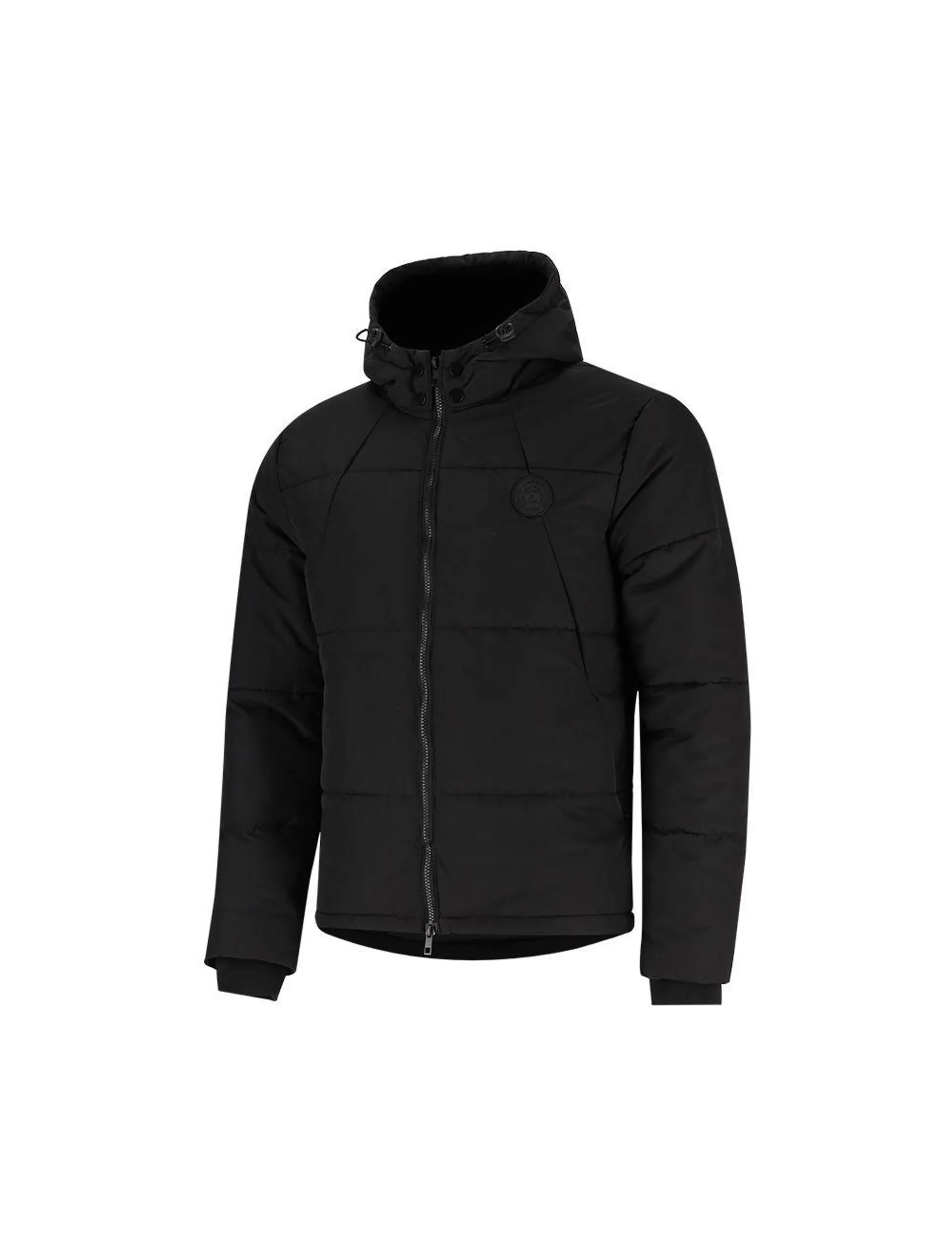 Nikos Mens Hooded Puffer Jacket Black