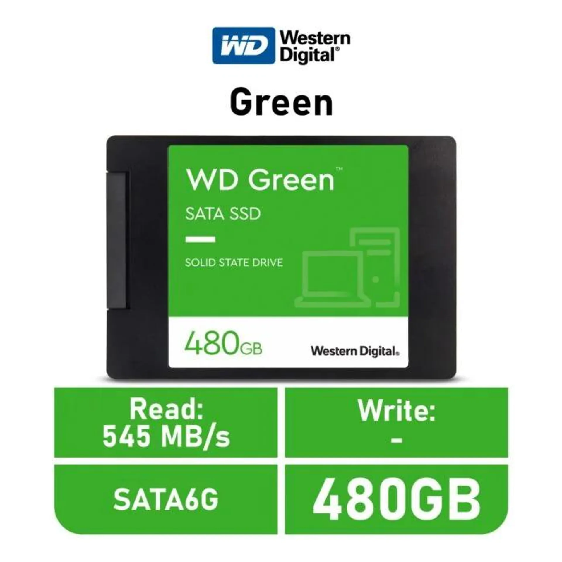 Western Digital Green 480GB SATA6G WDS480G3G0A 2.5" Solid State Drive