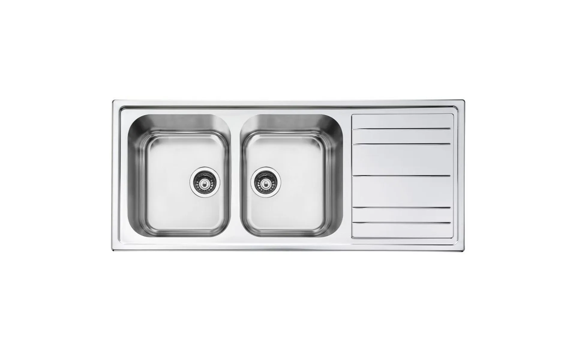 Smeg Aurora Double Sink With Two Strainer Wastes 1160 x 500 x 194mm