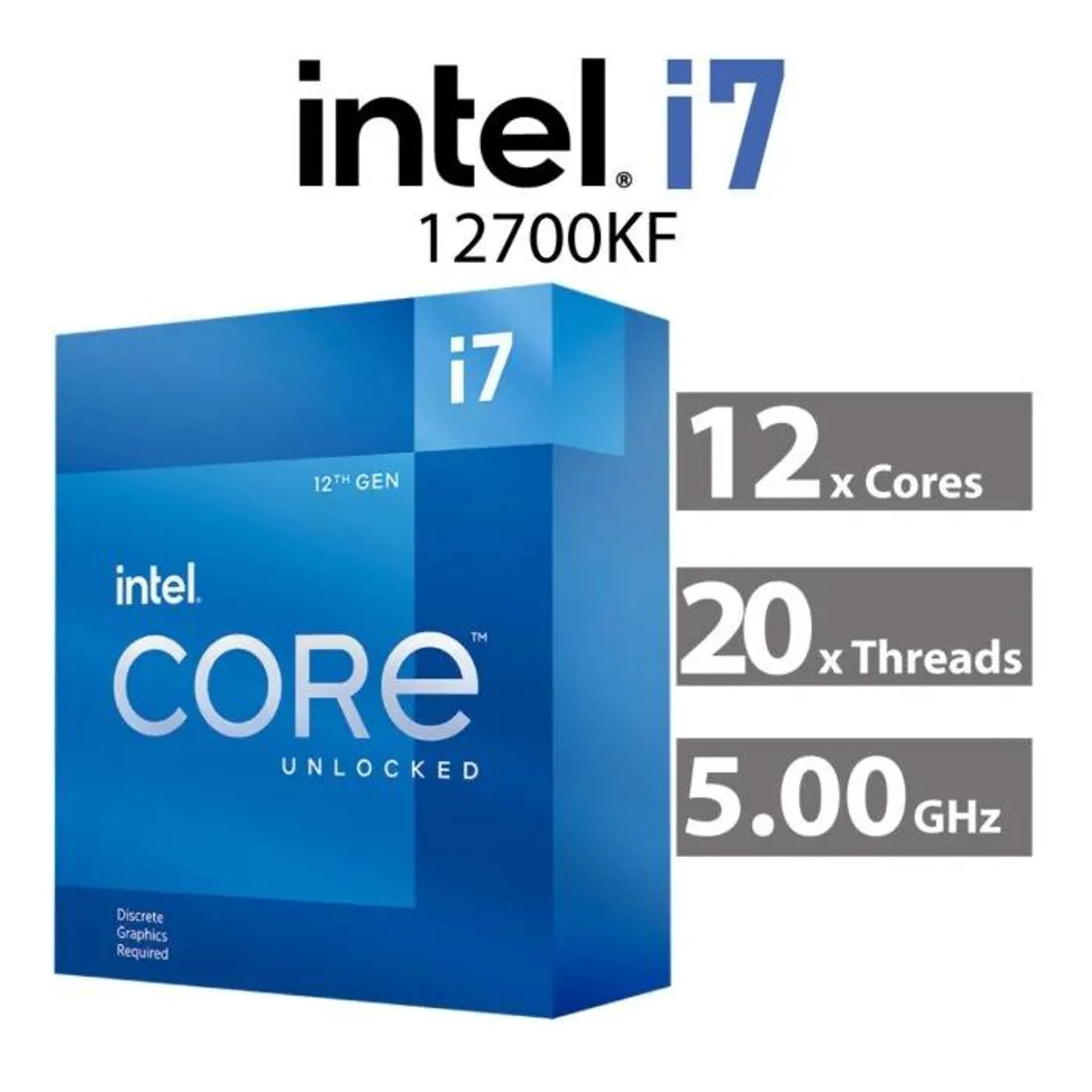 Intel Core i7-12700KF Alder Lake 12-Core 3.60GHz LGA1700 125W BX8071512700KF Desktop Processor