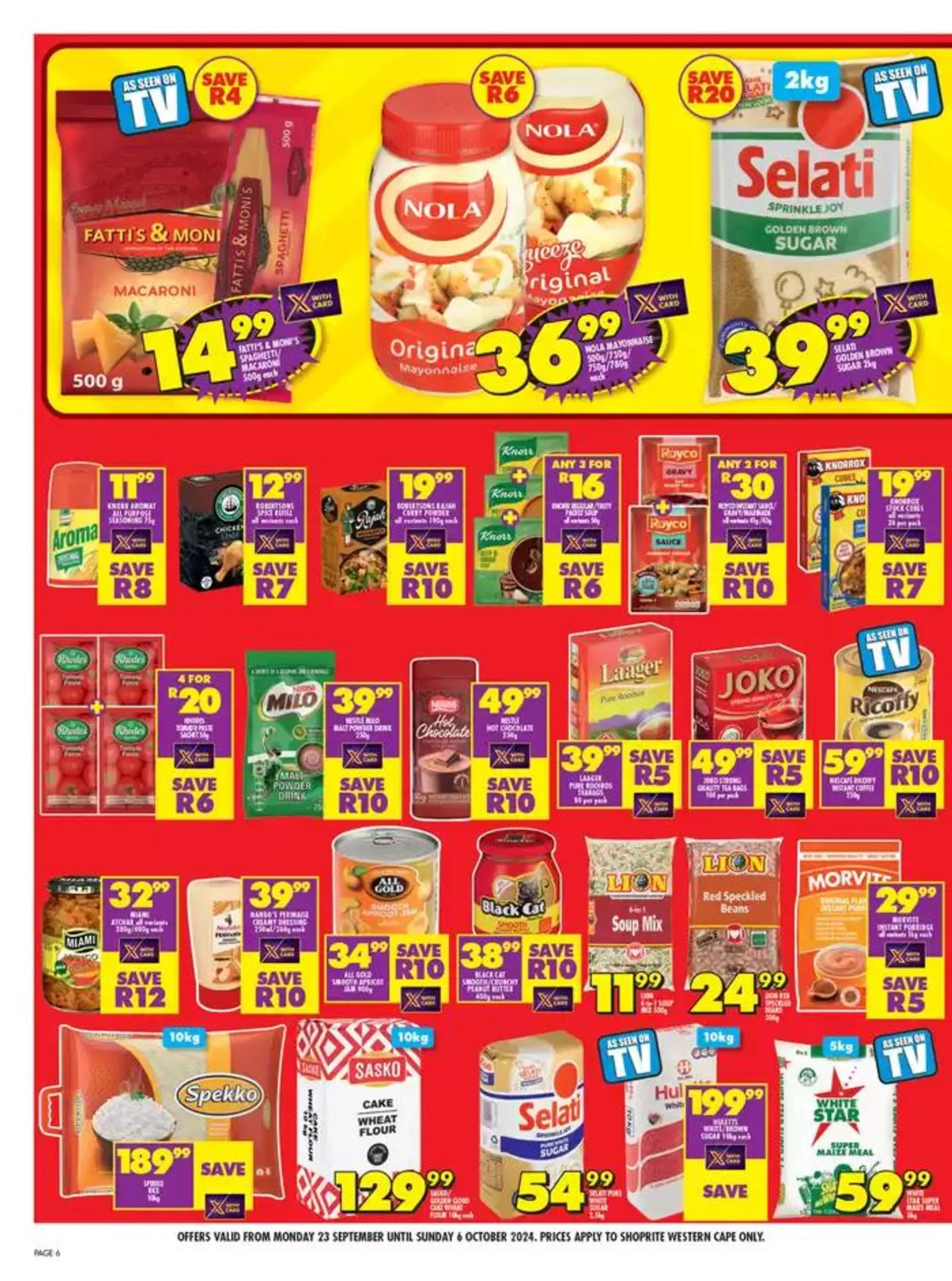 Shoprite Promise Western Cape  from 24 September to 6 October 2024 - Catalogue Page 6