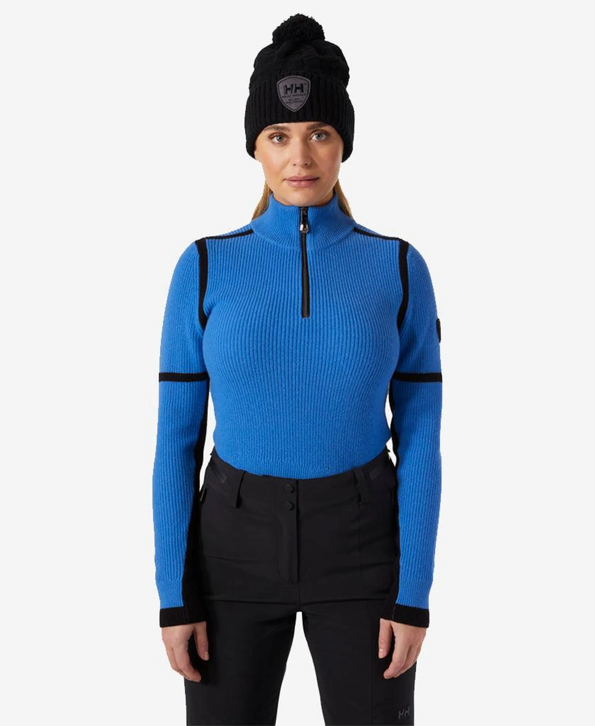 W EDGE KNITTED SWEATER, Ultra Blue