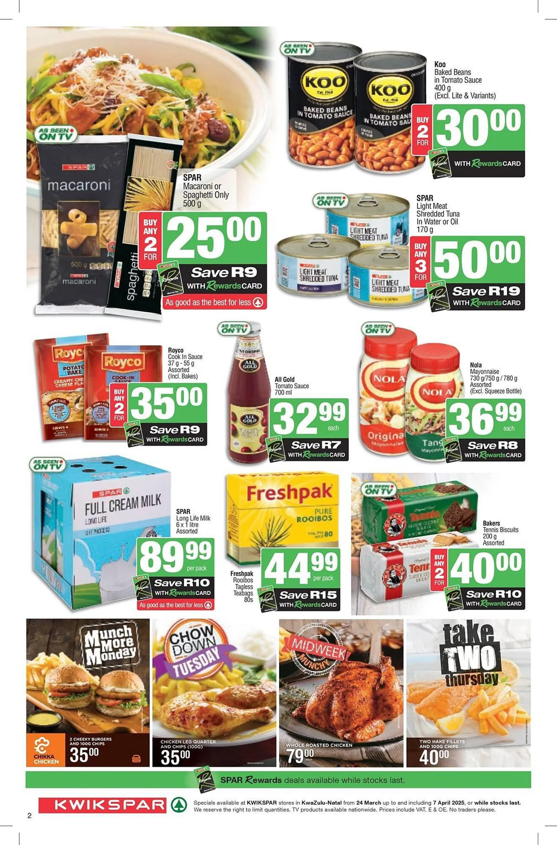 KwikSpar catalogue from 24 March to 21 April 2025 - Catalogue Page 2