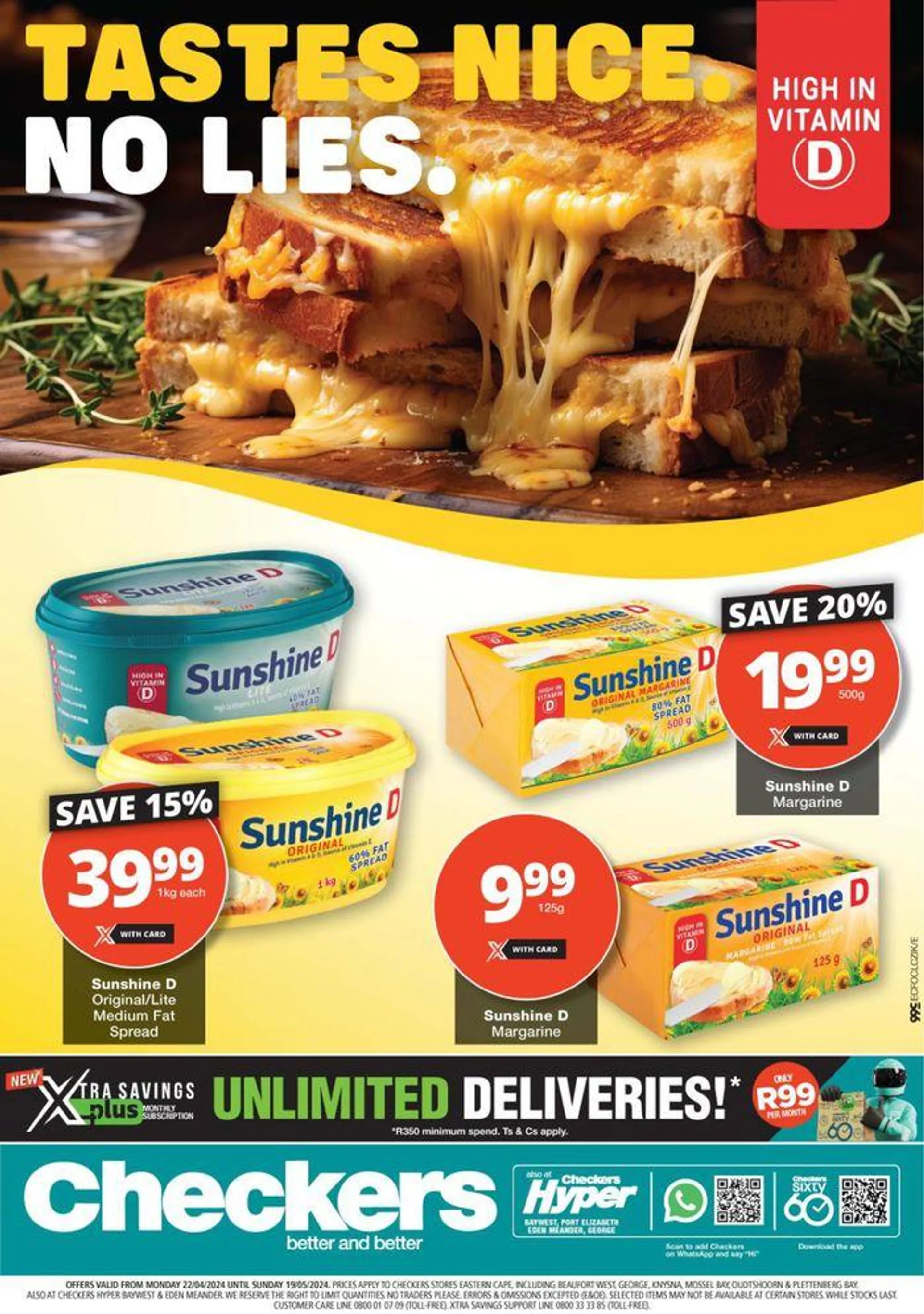 Checkers Sunshine D Promotion 22 April - 19 May - 1