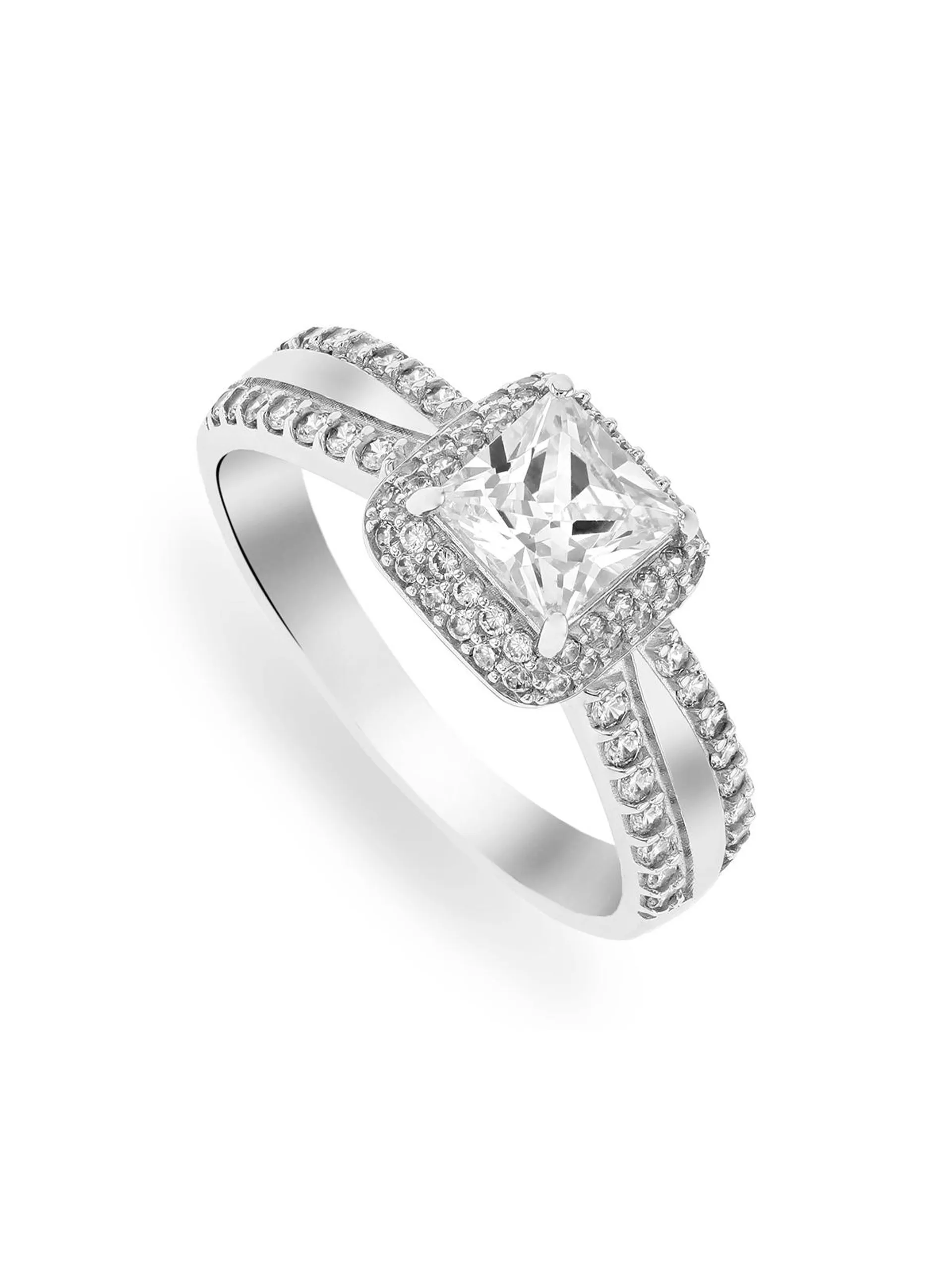 Cheté Sterling Silver & Cubic Zirconia Princess Ring