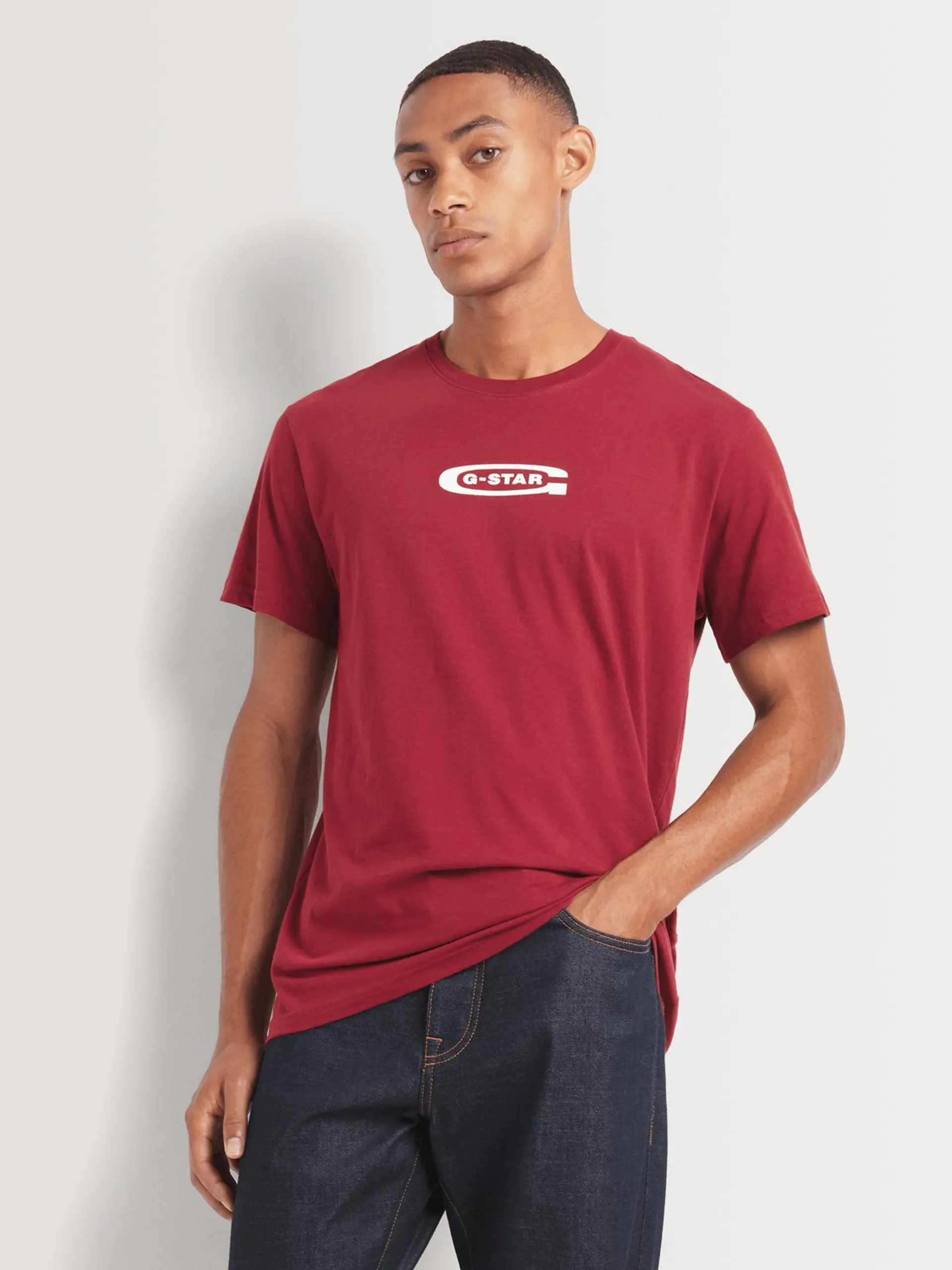 G-Star Men's Old skool Back Print Red T-Shirt