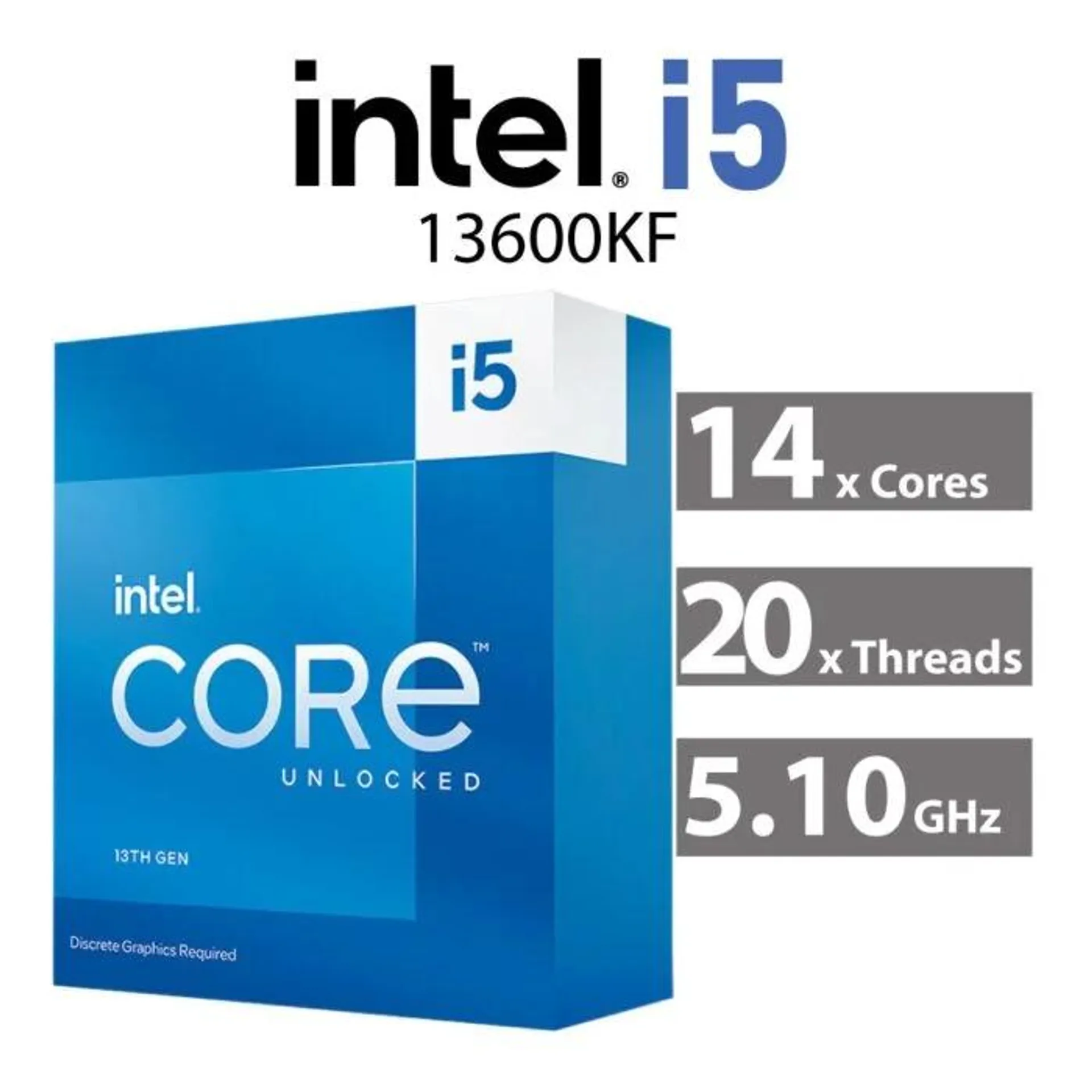 Intel Core i5-13600KF Raptor Lake 14-Core 3.50GHz LGA1700 125W BX8071513600KF Desktop Processor