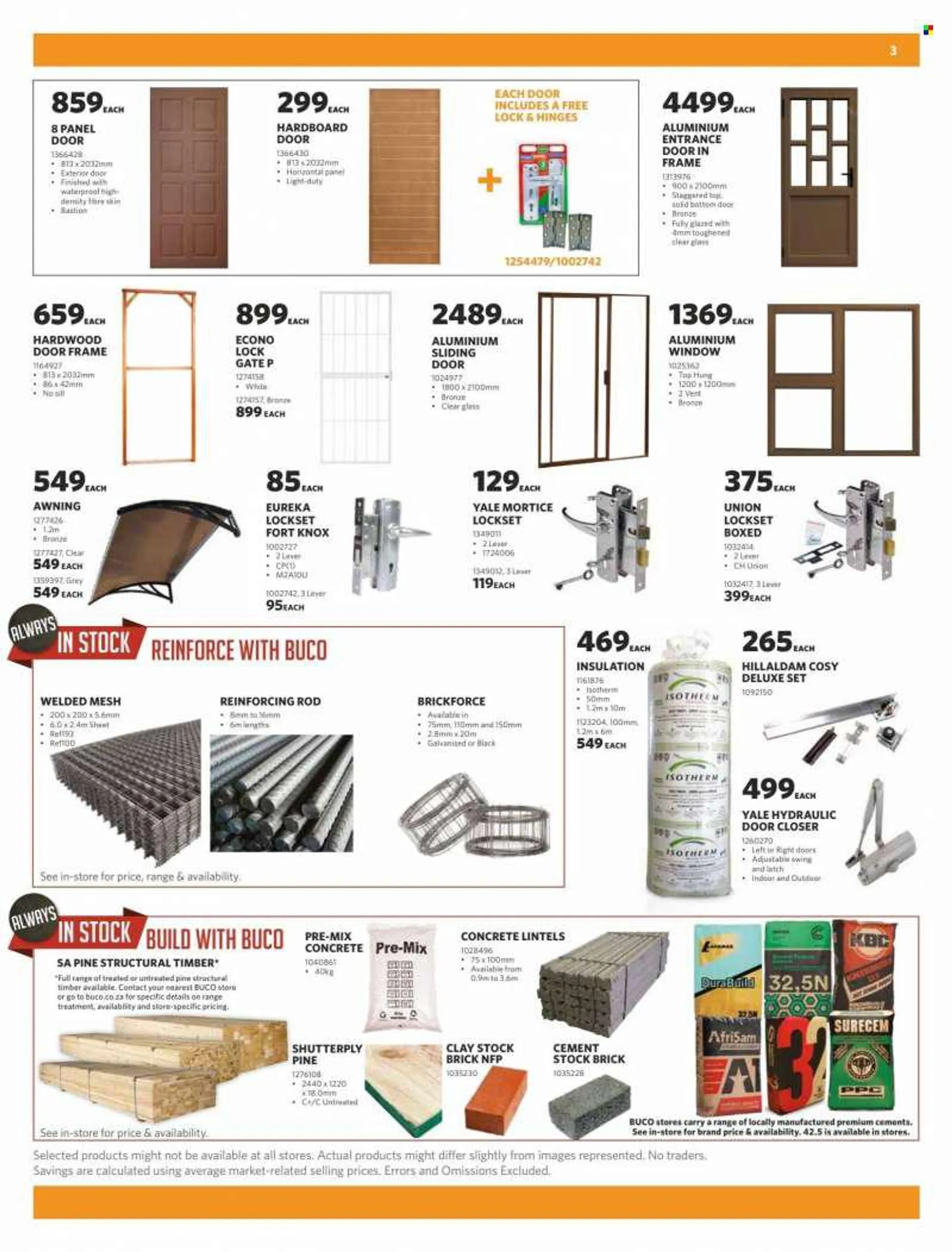 BUCO catalogue  - 22/06/2022 - 10/07/2022 - Sales products - sliding door, lockset, awning. Page 3.