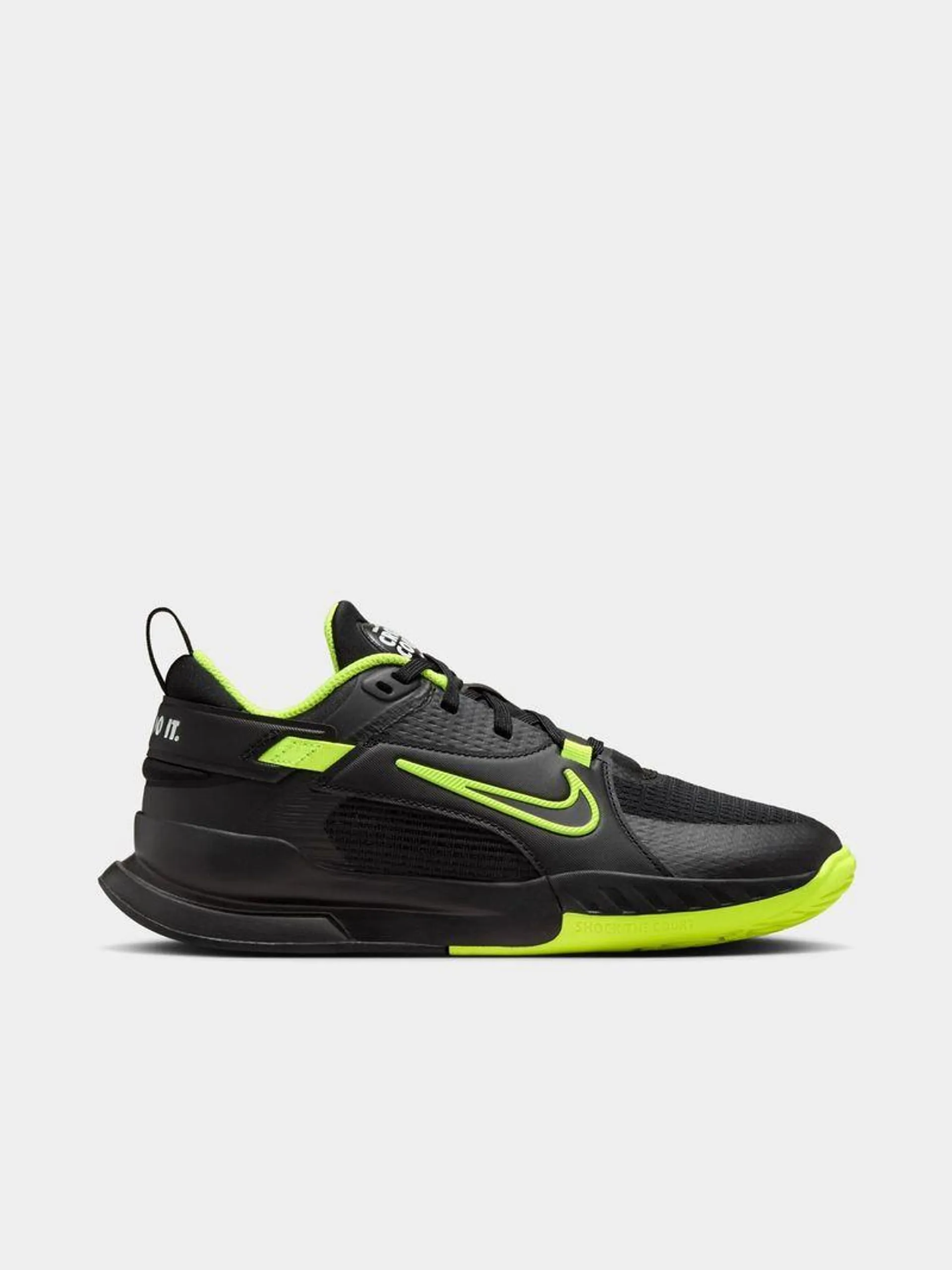 Junior Grade-School Nike Crosscourt Black/Volt Shoes